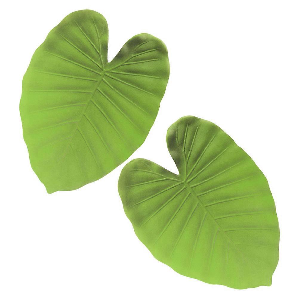 Green Turtle Back Leaf Monstera Placemats for Kitchen 2Pcs Pack