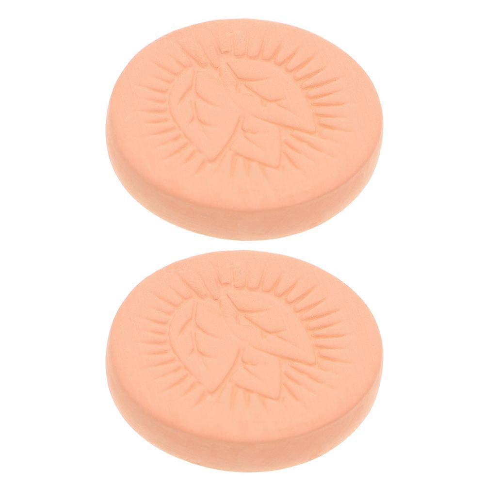 Reusable Terracotta Brown Sugar Keeper Softening Disk for Kitchen Use 2Pcs