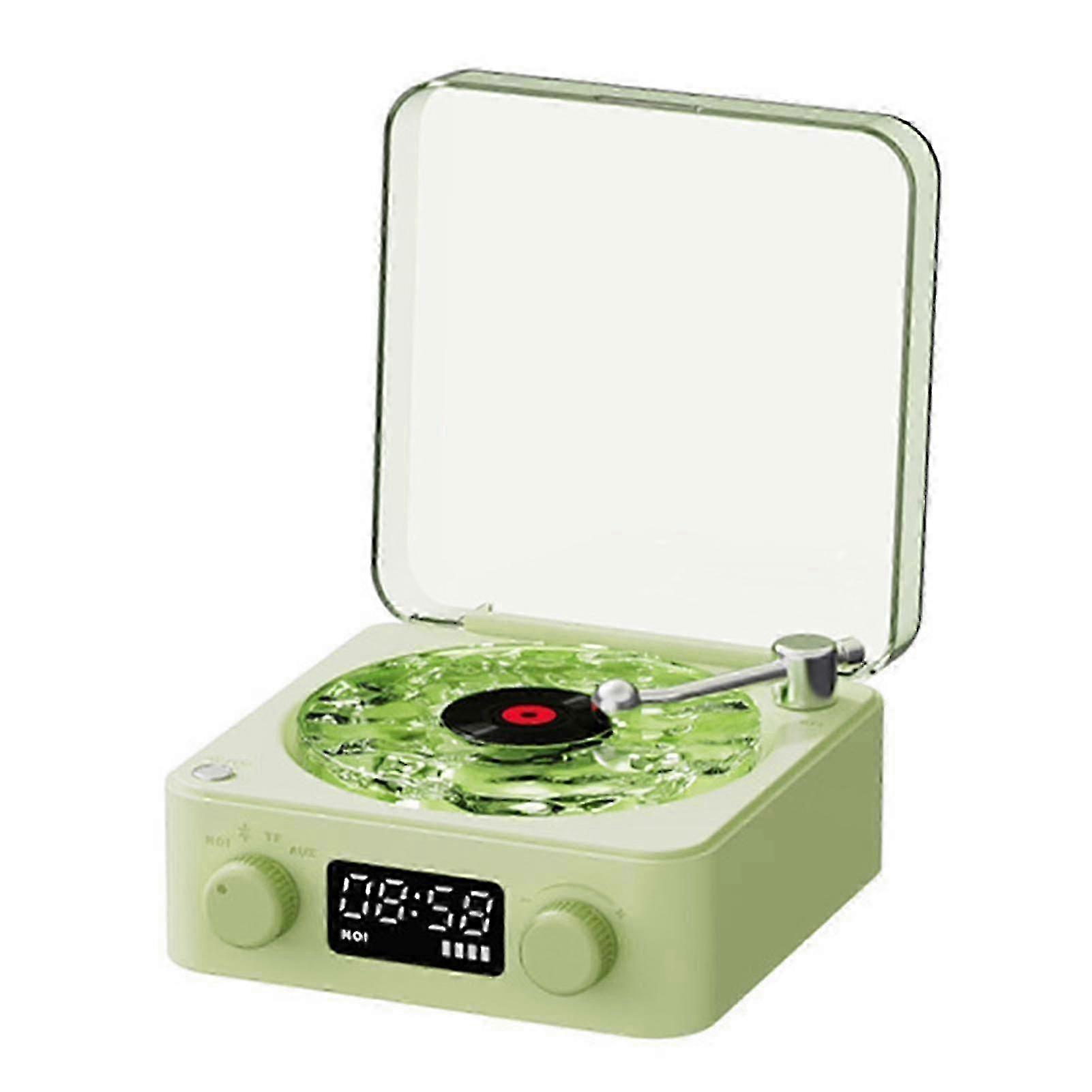Space-saving vinyl player for small rooms with wireless audio