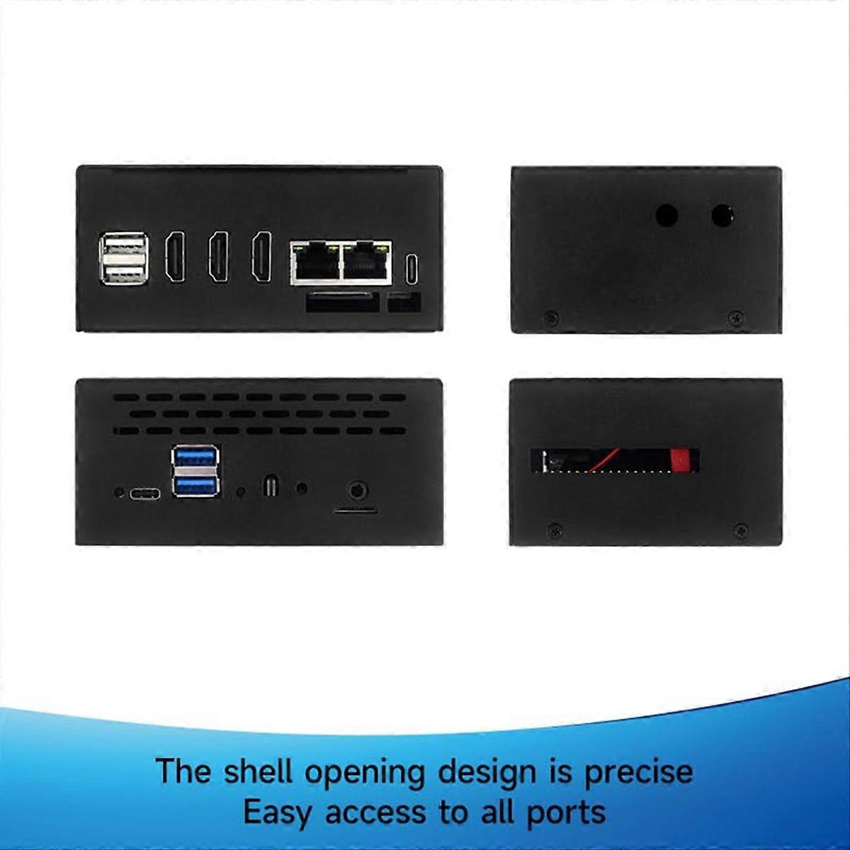 For Orange Pi 5 Plus Metal Case, WiFi 6 Module, Antenna, Heatsink