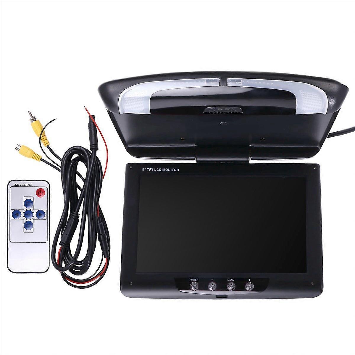 Monitor de techo de coche Lcd Flip Screen Top Multimedia Video Ceiling negro