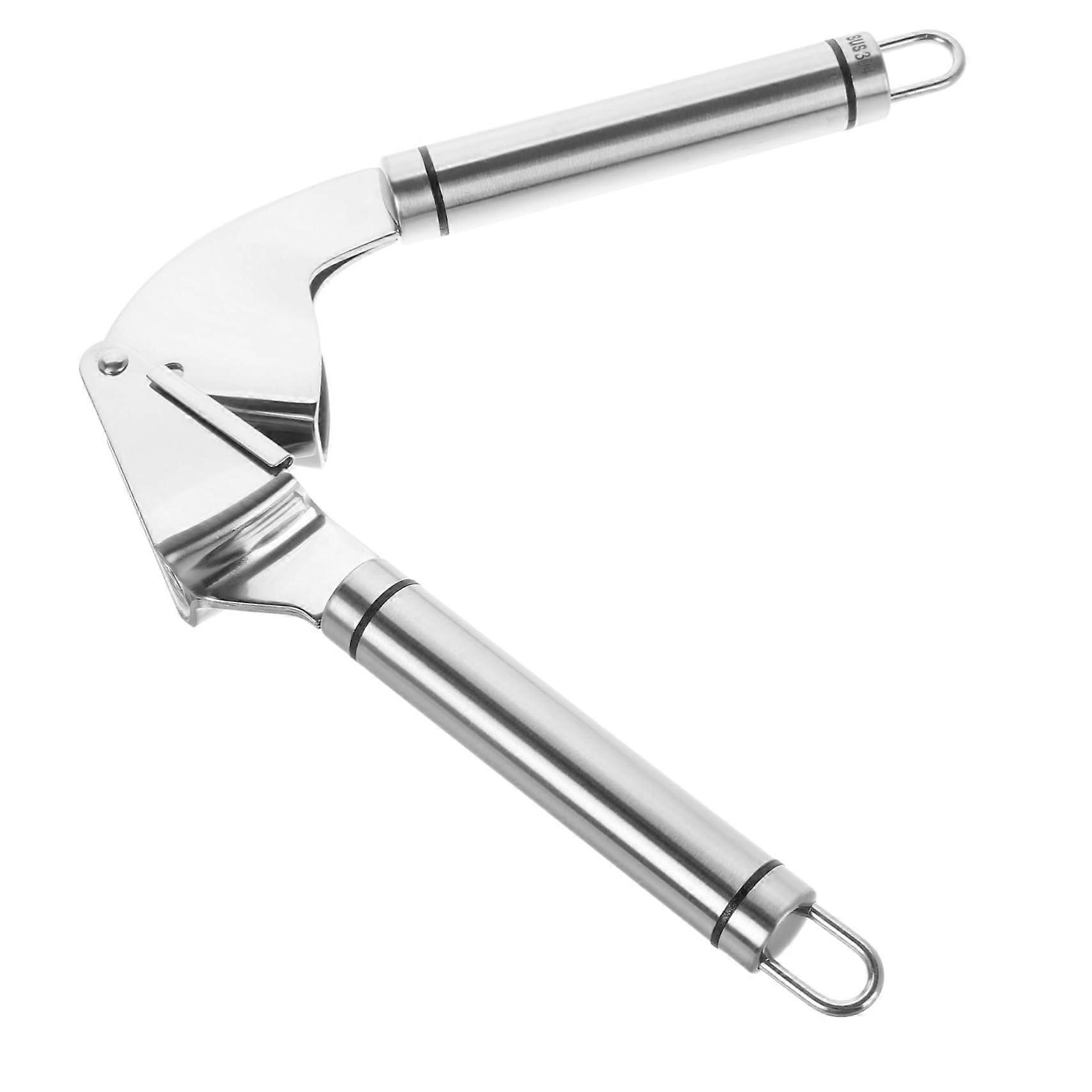 Stainless Steel Garlic Press with Peeler, Easy Clean Mincer for Garlic and Ginger, RustResistant