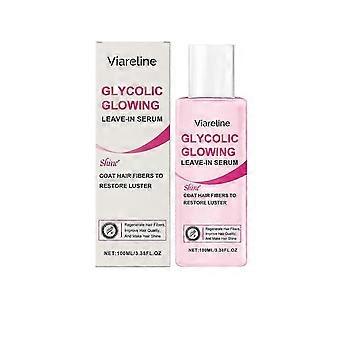 Glycolisch Glowing Leave-in Haarserum, glansherstellende behandeling met kokosolie en glycerine voor beschadigd haar, 100 ml