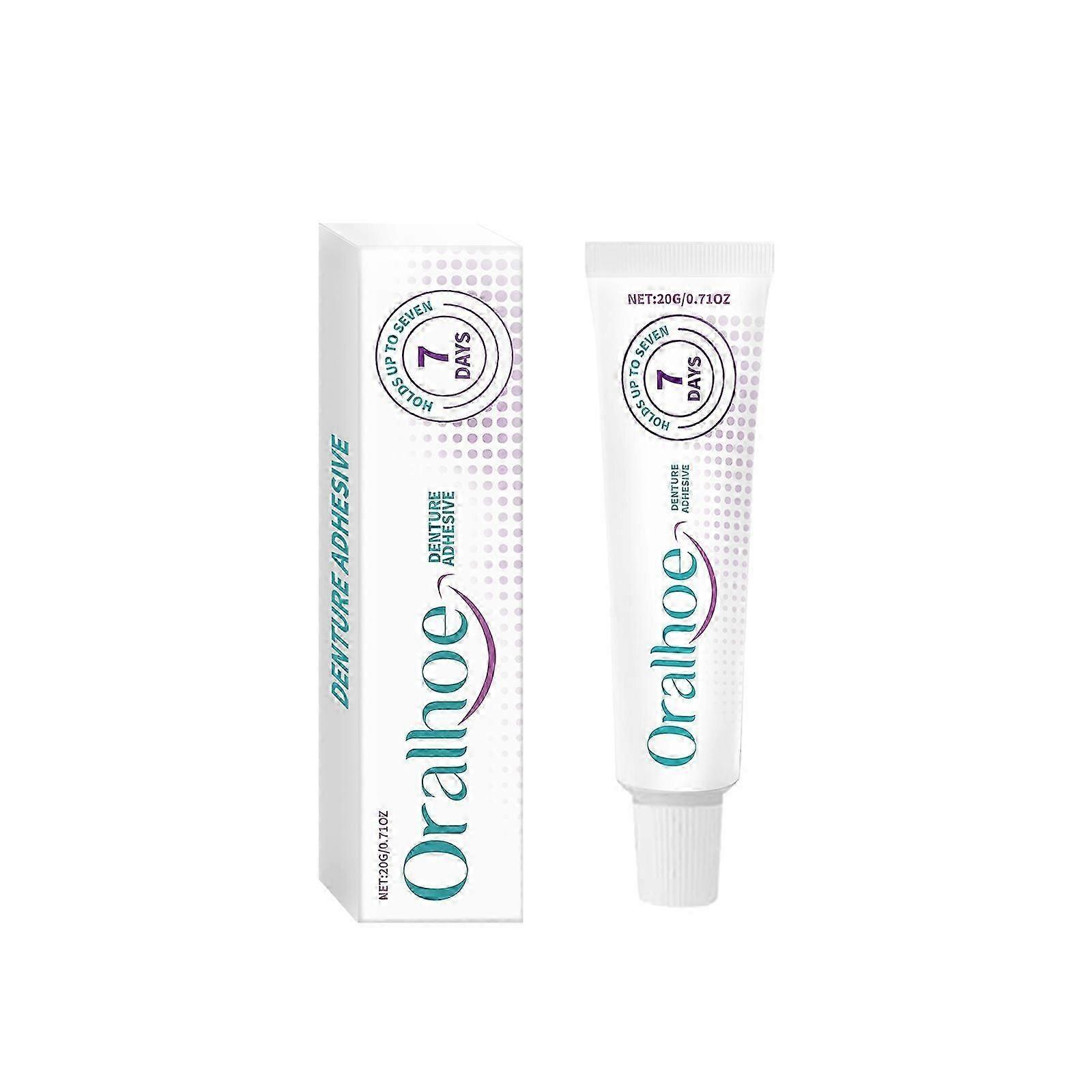 Gentle Denture Adhesive - Lasts 7 Days, Comfortable, Easy to Use, Stable Fit