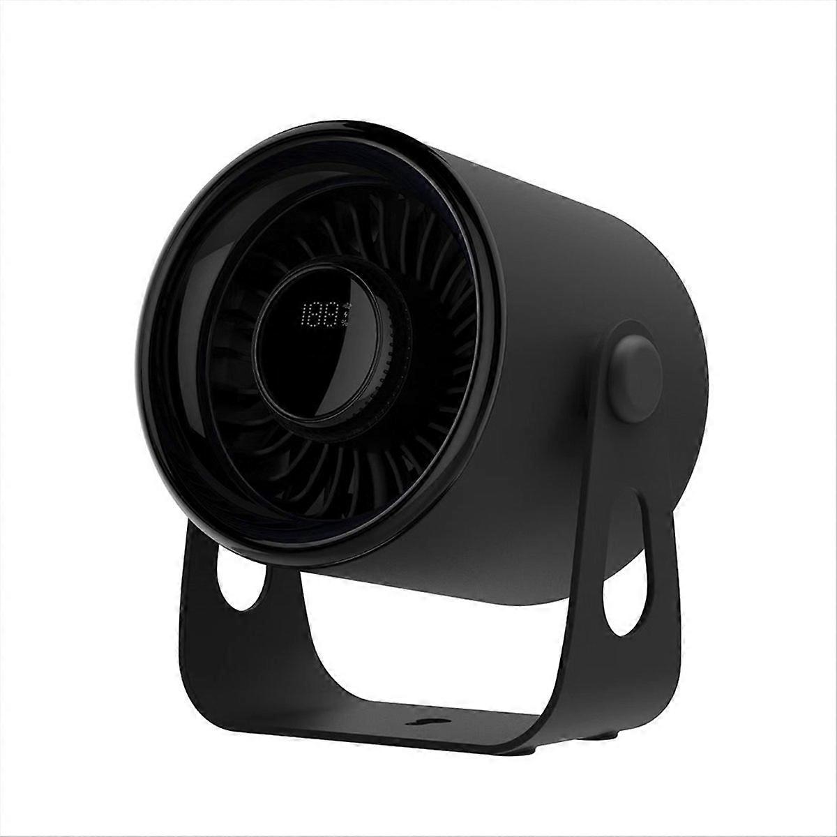 Ultra Quiet Small Fan Plug-in Powerful 100 Speed Infinite Speed Air Circulation Fan Charging Desktop Wall Mounted Black