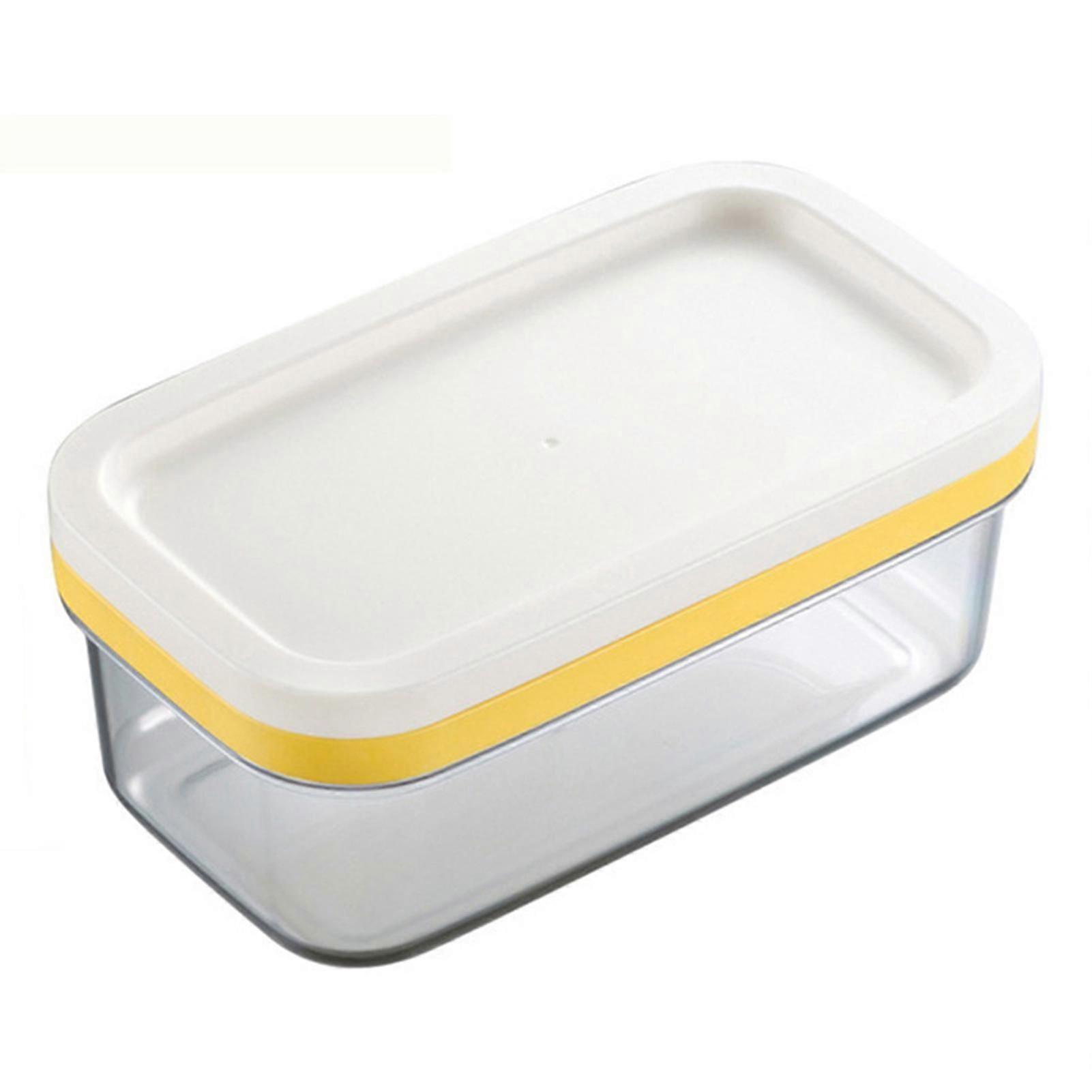 Rectangular Transparent Butters Cutter Container Cheese Fresh-keeping Container for Kitchen