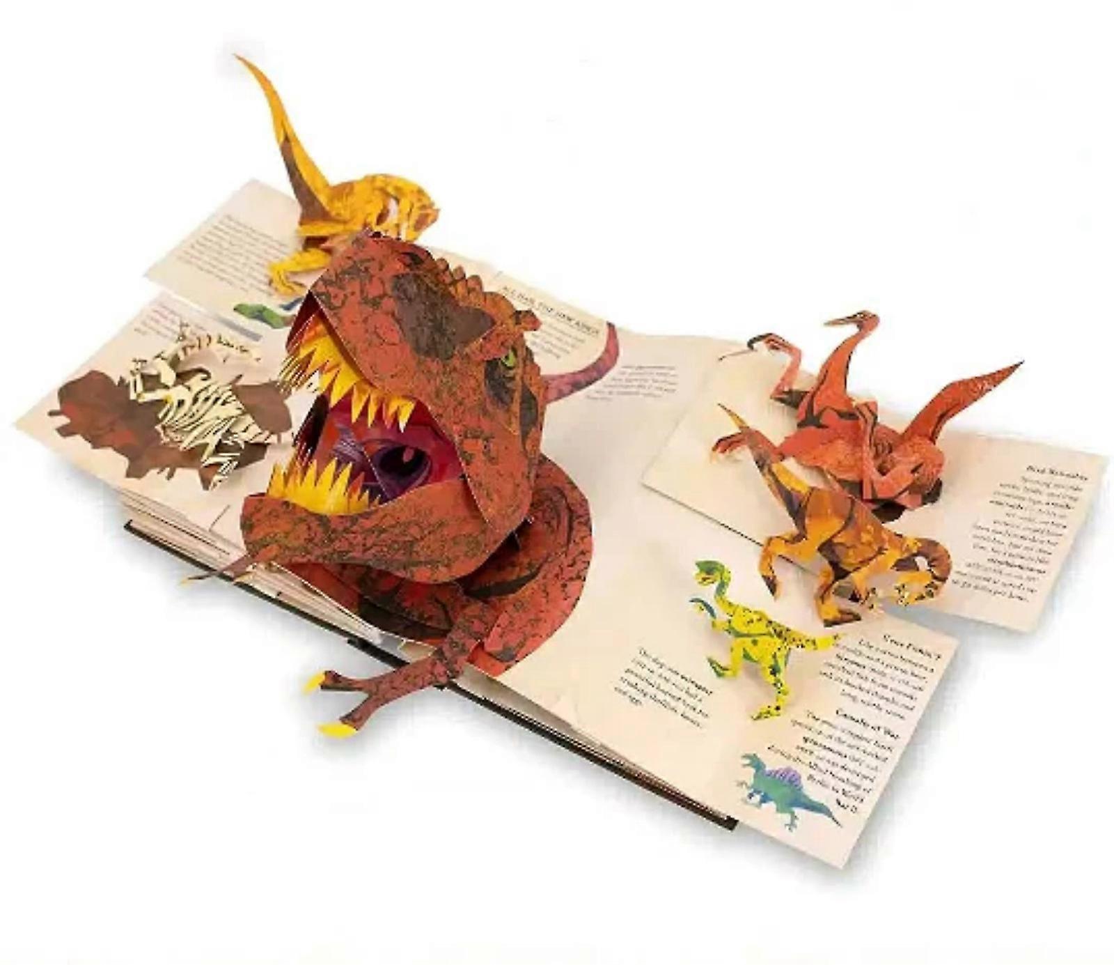 3D Interactive Dinosaur Encyclopedia Book - Pop-Up Prehistoric Creature Illustrations for Kids�� Educational Play & Christmas