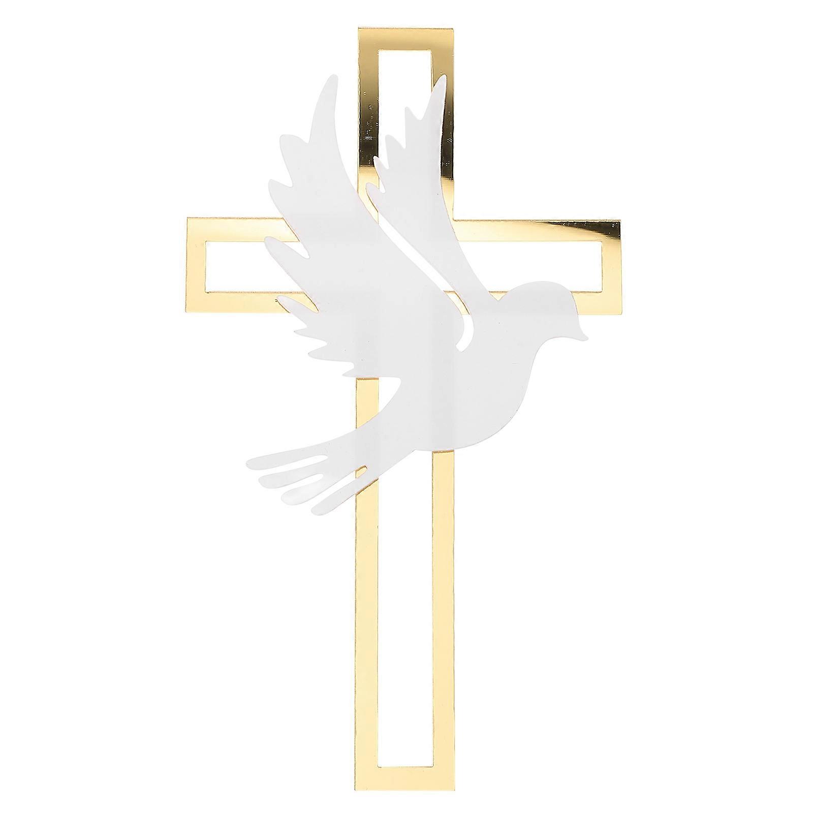 Creative Cake Inserts Cross Design For Birthday Theme Parties Easy to Insert 4Pcs