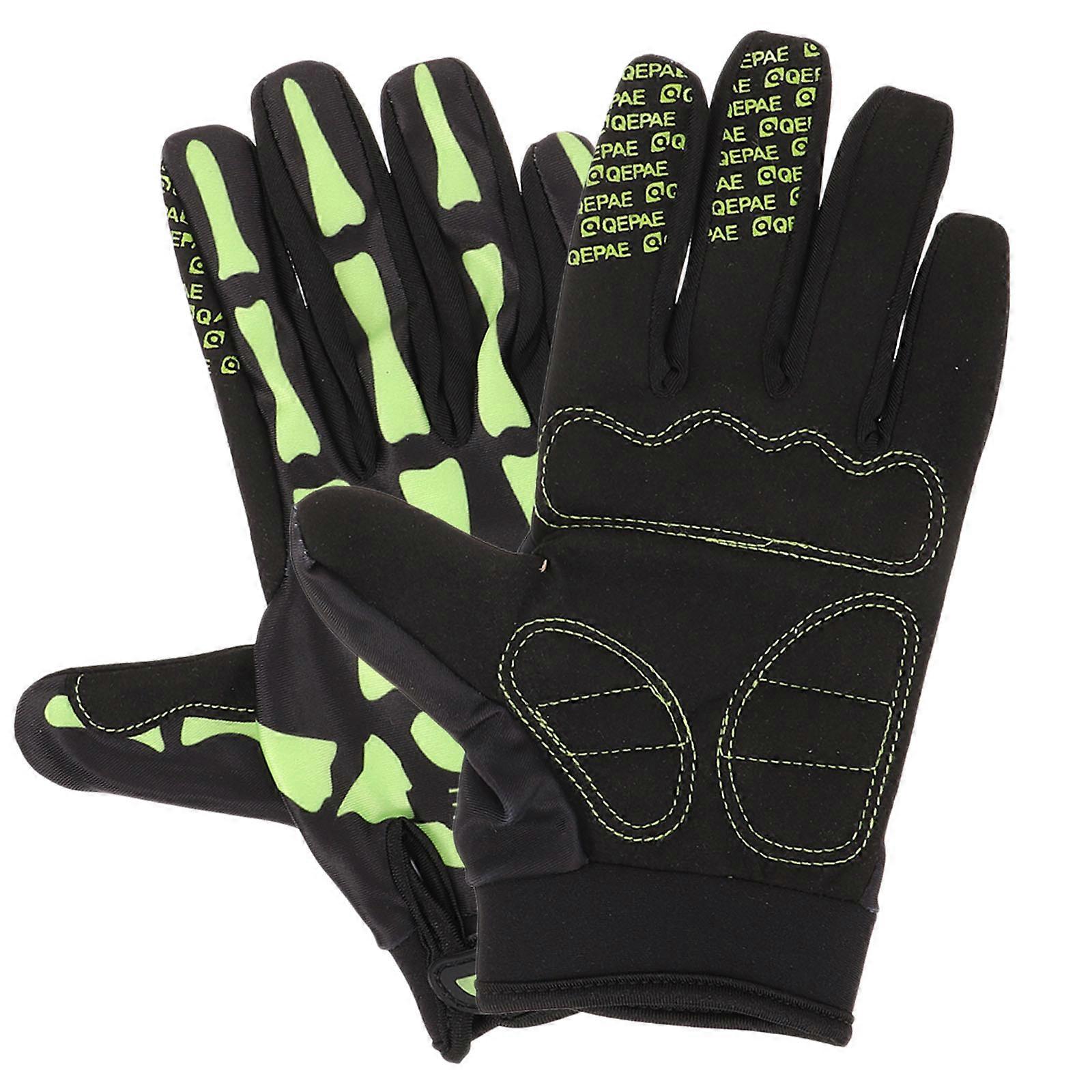 Touch Screen Gloves Winter Gloves Finger Skull Pattern 3Pairs Outdoor Use