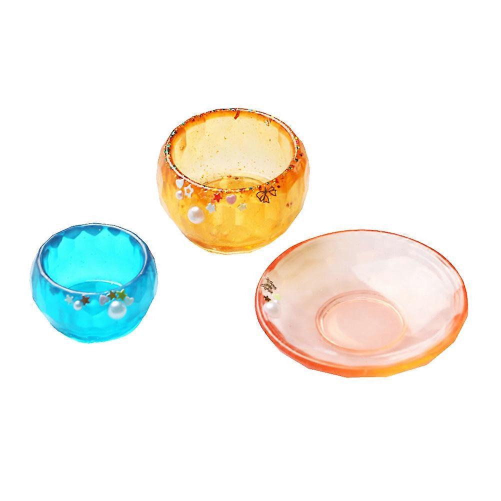 DIY Dish Mold Silicone Bowl Mold for Creative Projects 9Pcs White