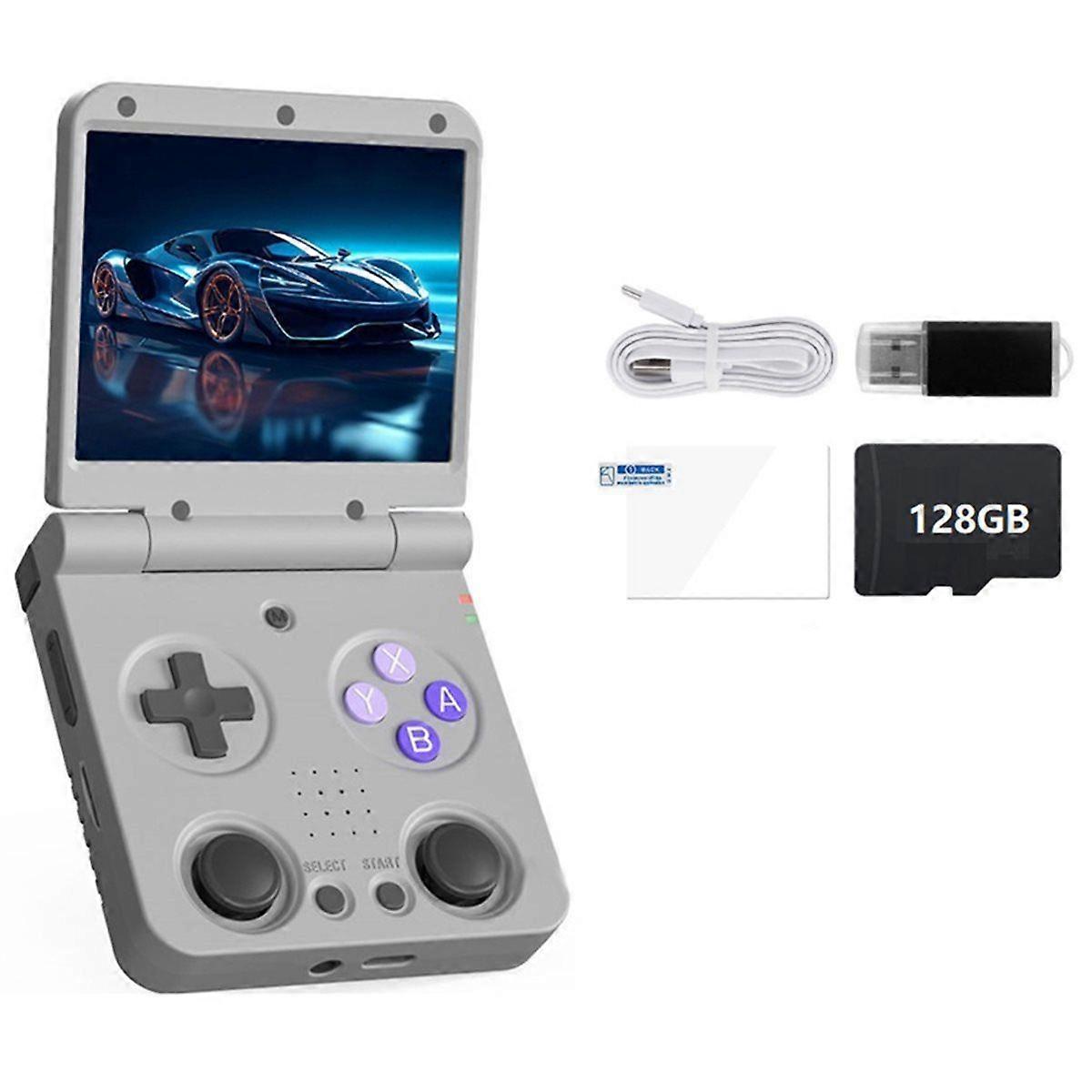 Flip V2 Handheld Video Game Console 128GB 3.5Inch IPS Screen Open Source Game Console -Compatible Ga