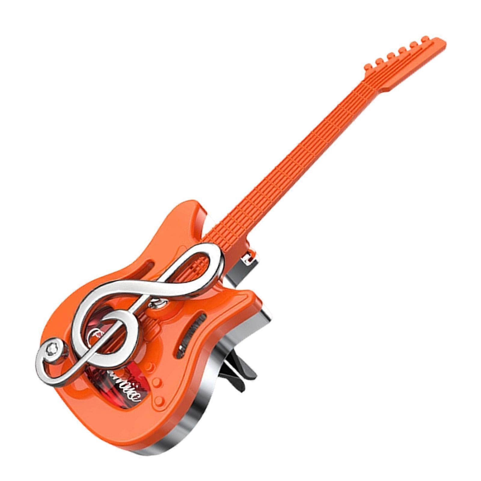 ABS Guitar Shaped Car Vent Air Freshener Clip Offering Fragrances Dispersion For Automotive Use Featuring Easy Setup Multicolor