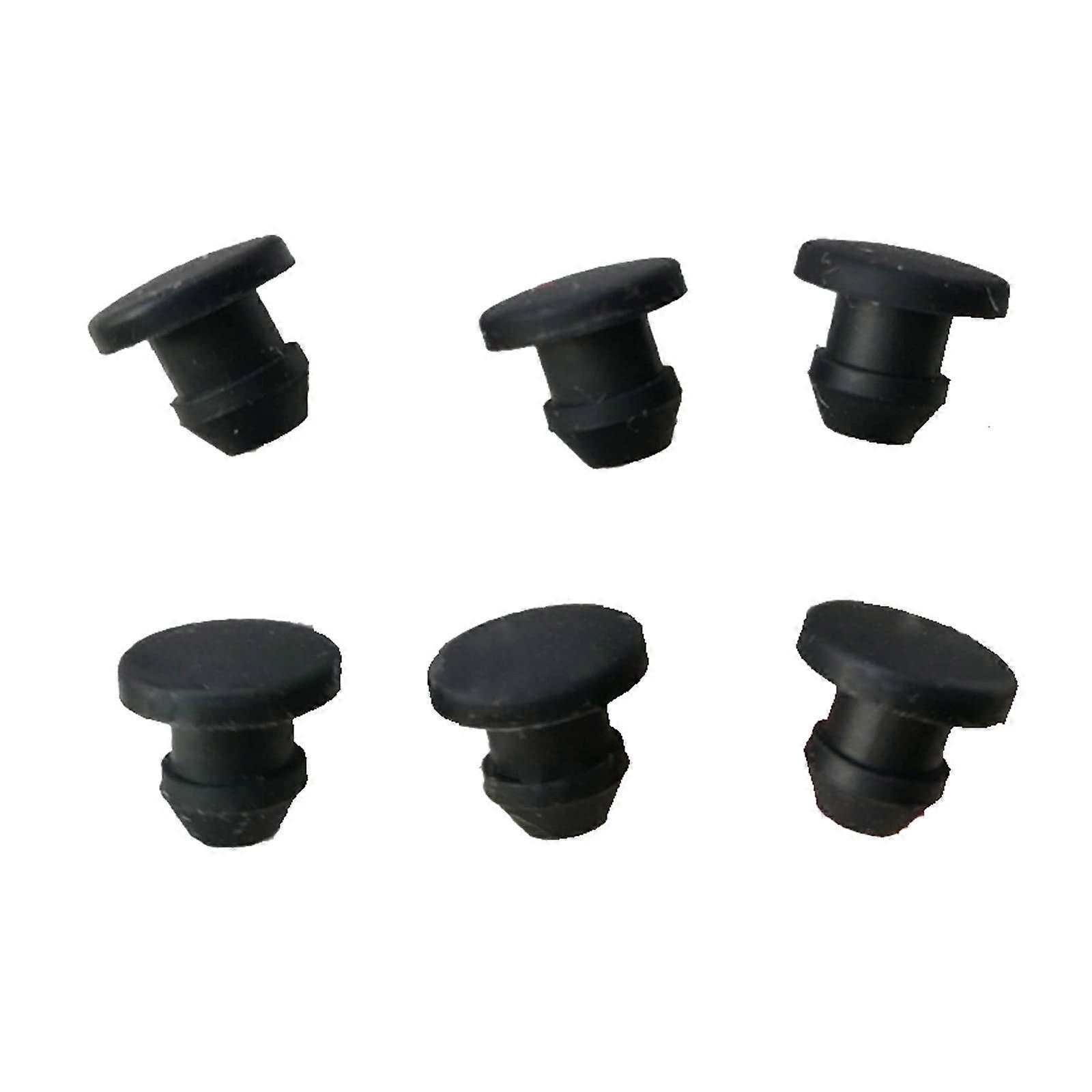 Rubber T Type Pipe Plug 3.5mm Black Solid Shelf Hole Cover Snapon Gasket 5pcs Temperature Resistant
