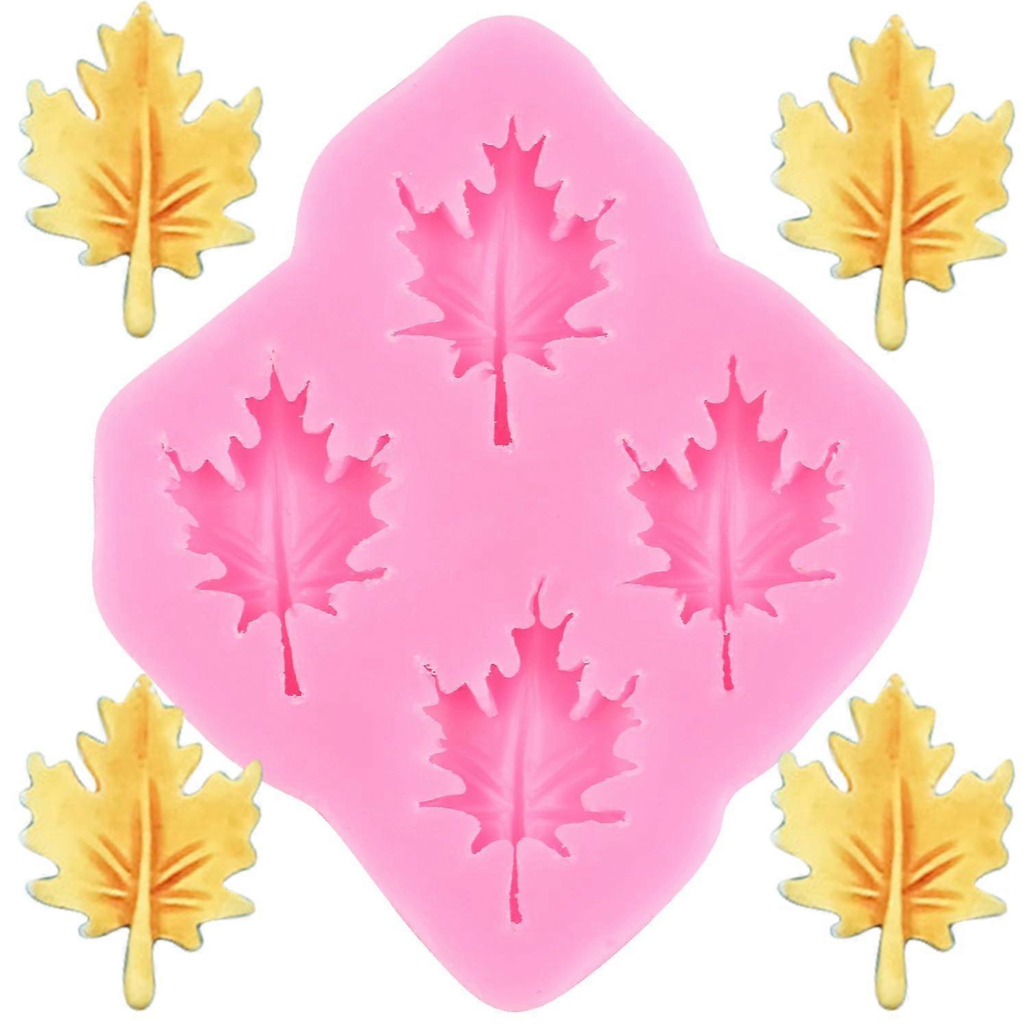 Silicone Fondant Mold Detailed Maple Leaf Shape for Cake Chocolate Candy and Crafting