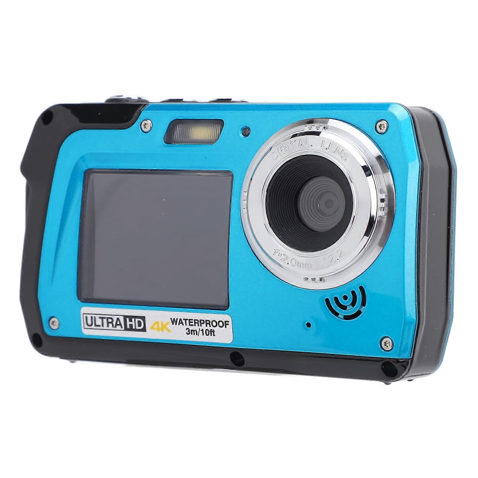 Underwater Camera 4K 56MP Waterproof 10FT with Dual Screens 16X Zoom for Snorkeling Swimming