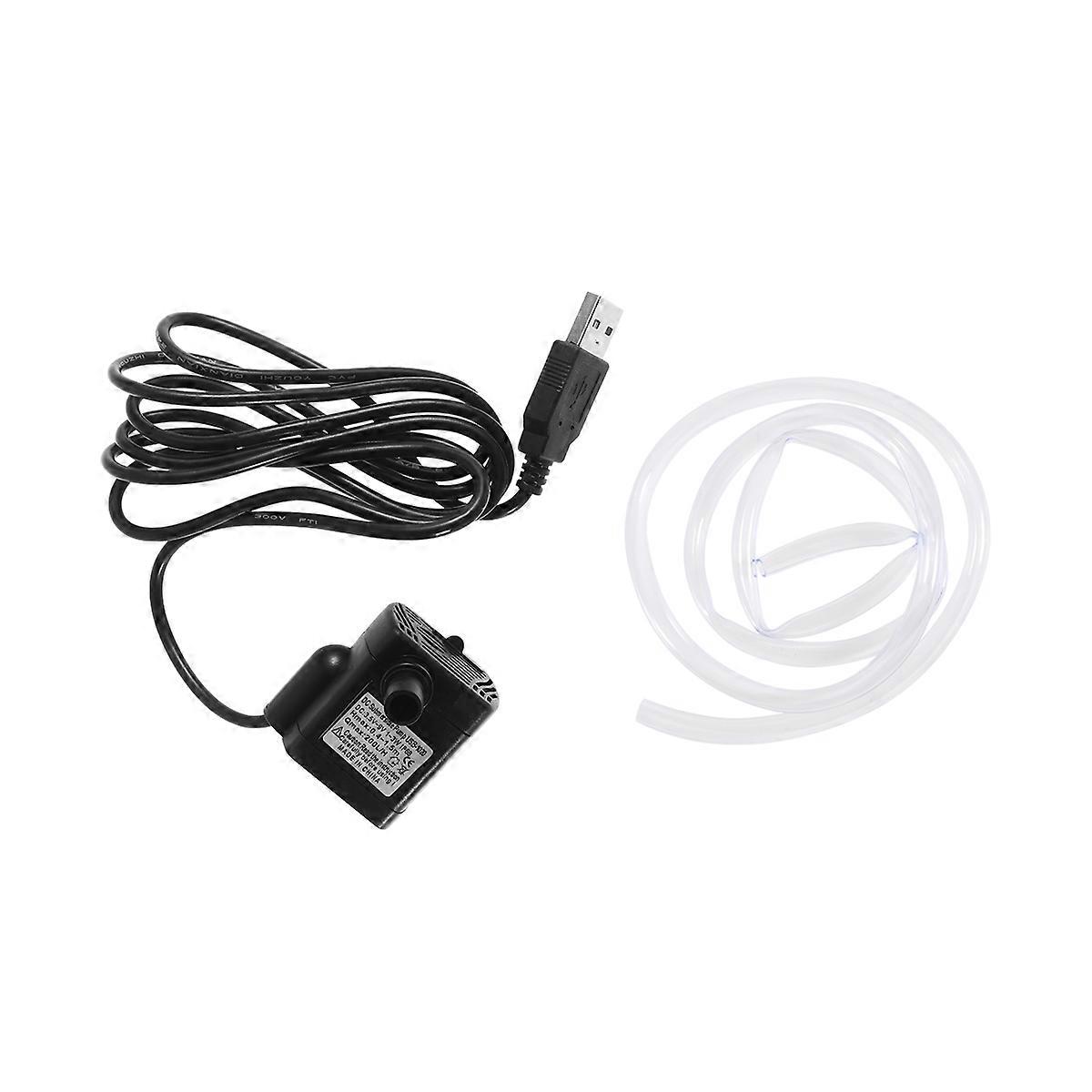 Water Pump for Aquarium Function with 3Pcs USB 5V Plunger Pump Black