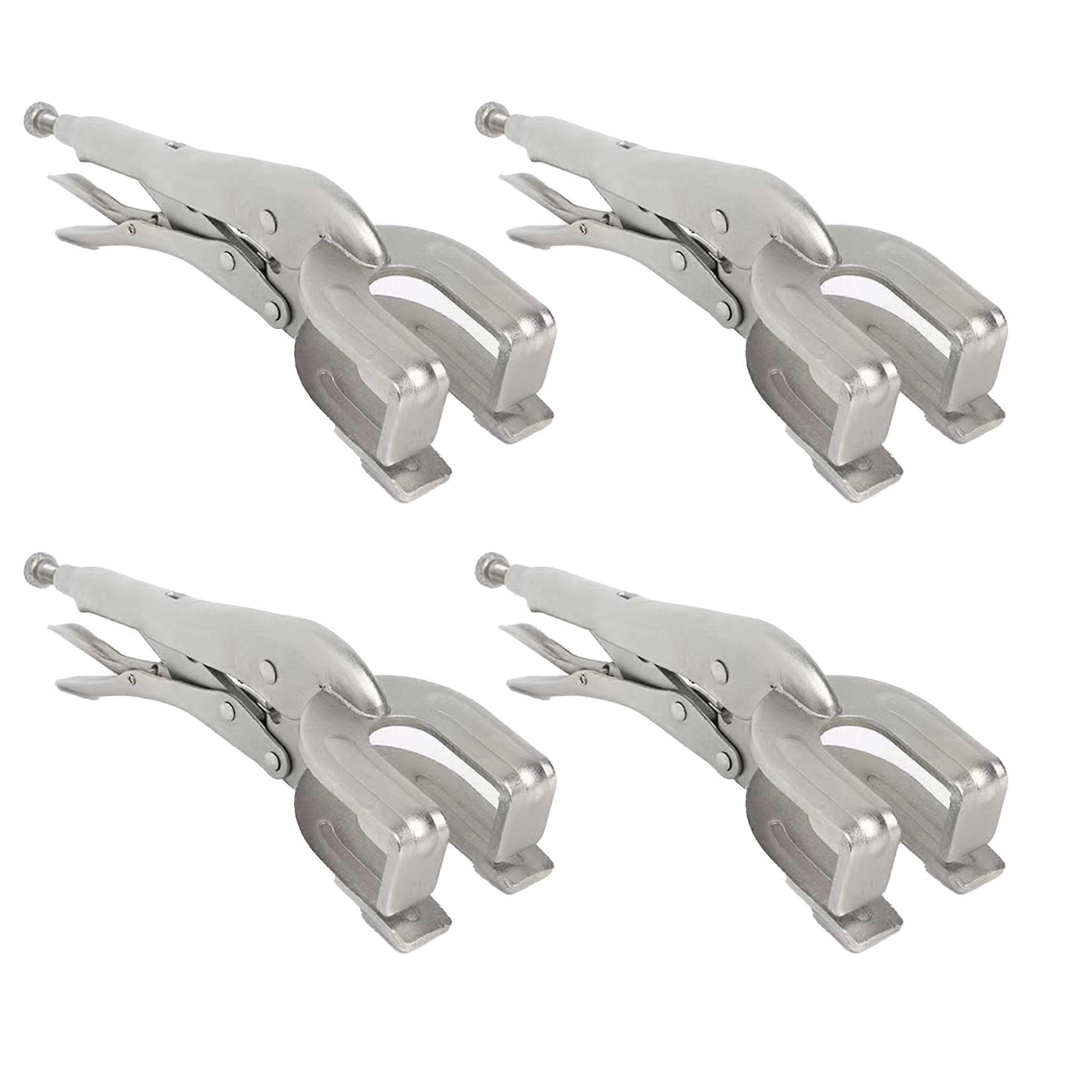 4 Pack 9 Inch UShaped Locking Welding Clamp Pliers with Quick Release and Adjustable Grip