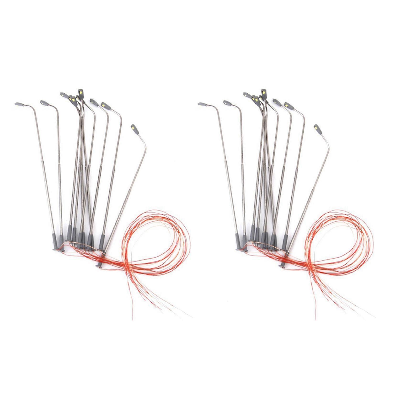 20 pcs Model LED Street Lamp Lighting Single Head Train Layout Landscape 1: 100