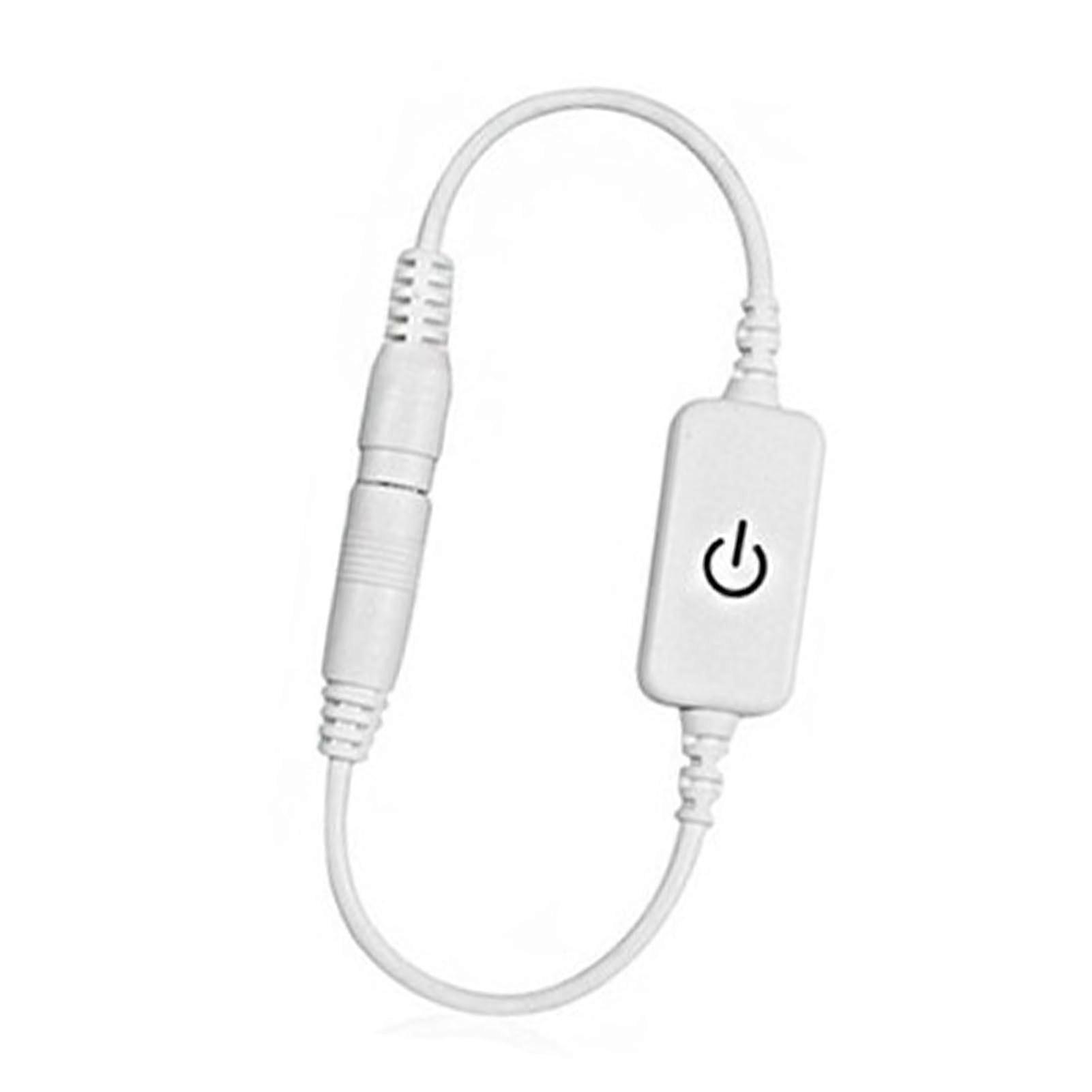 LED Dimmer Switch DC1224V Touch Control for Single Color Strip Lights, Smooth Dimming, White