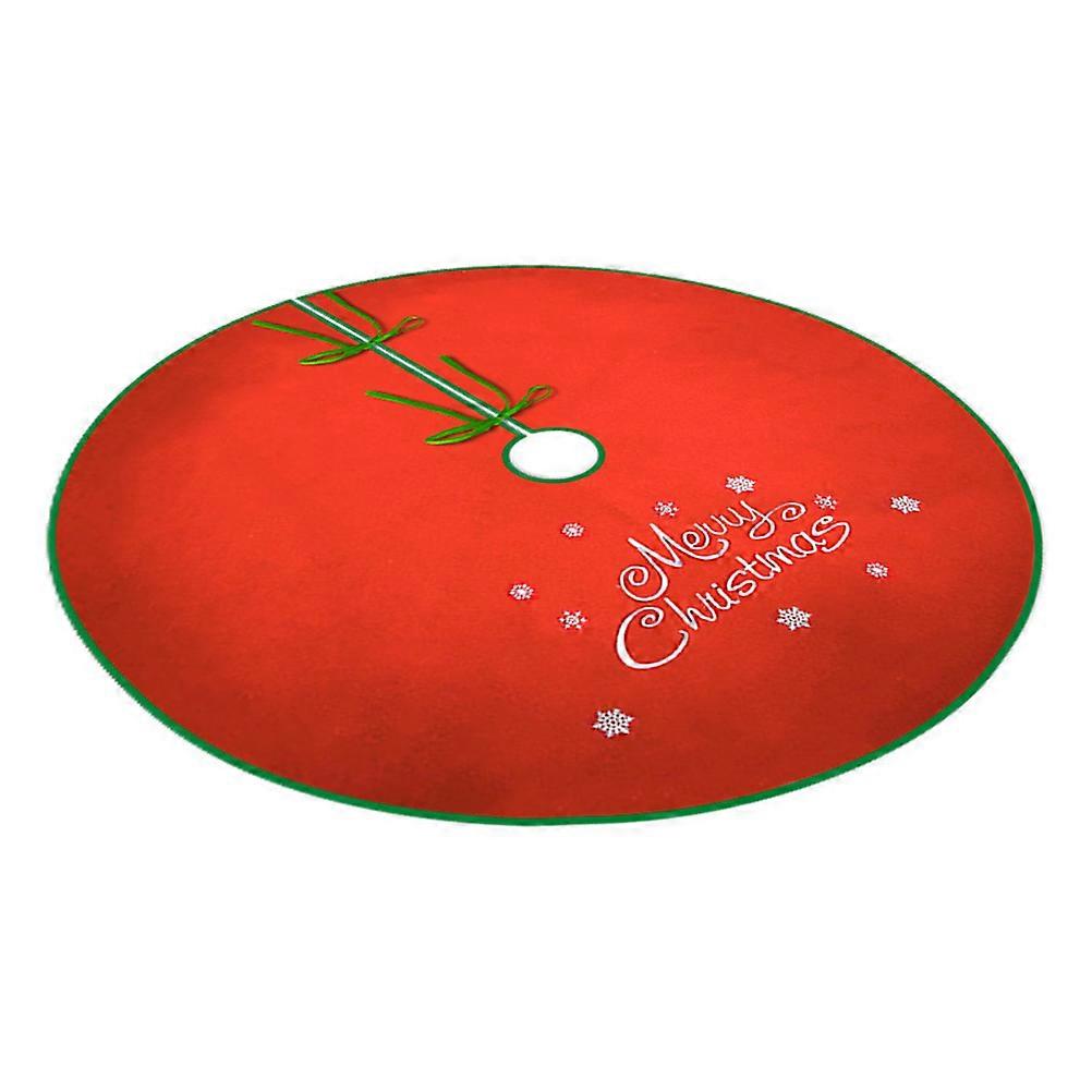 Christmas Tree Skirt Snowflake Pattern Cloth Decoration for Tree Bottom 1Pcs