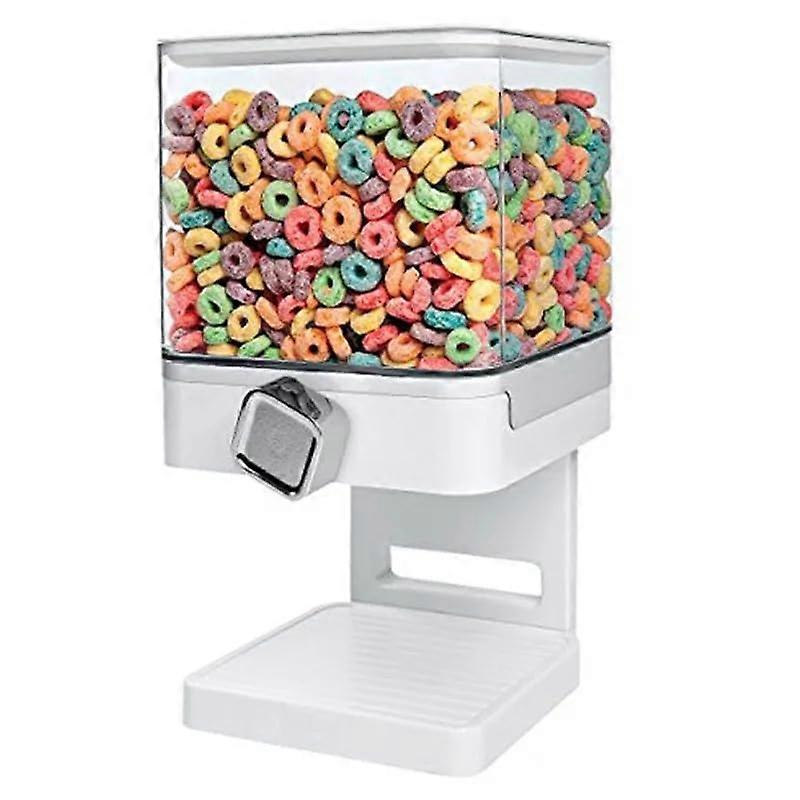 Dual Cereal Dispenser with Portion Control, Large 7.4L Dry Food Storage Container for Kitchen