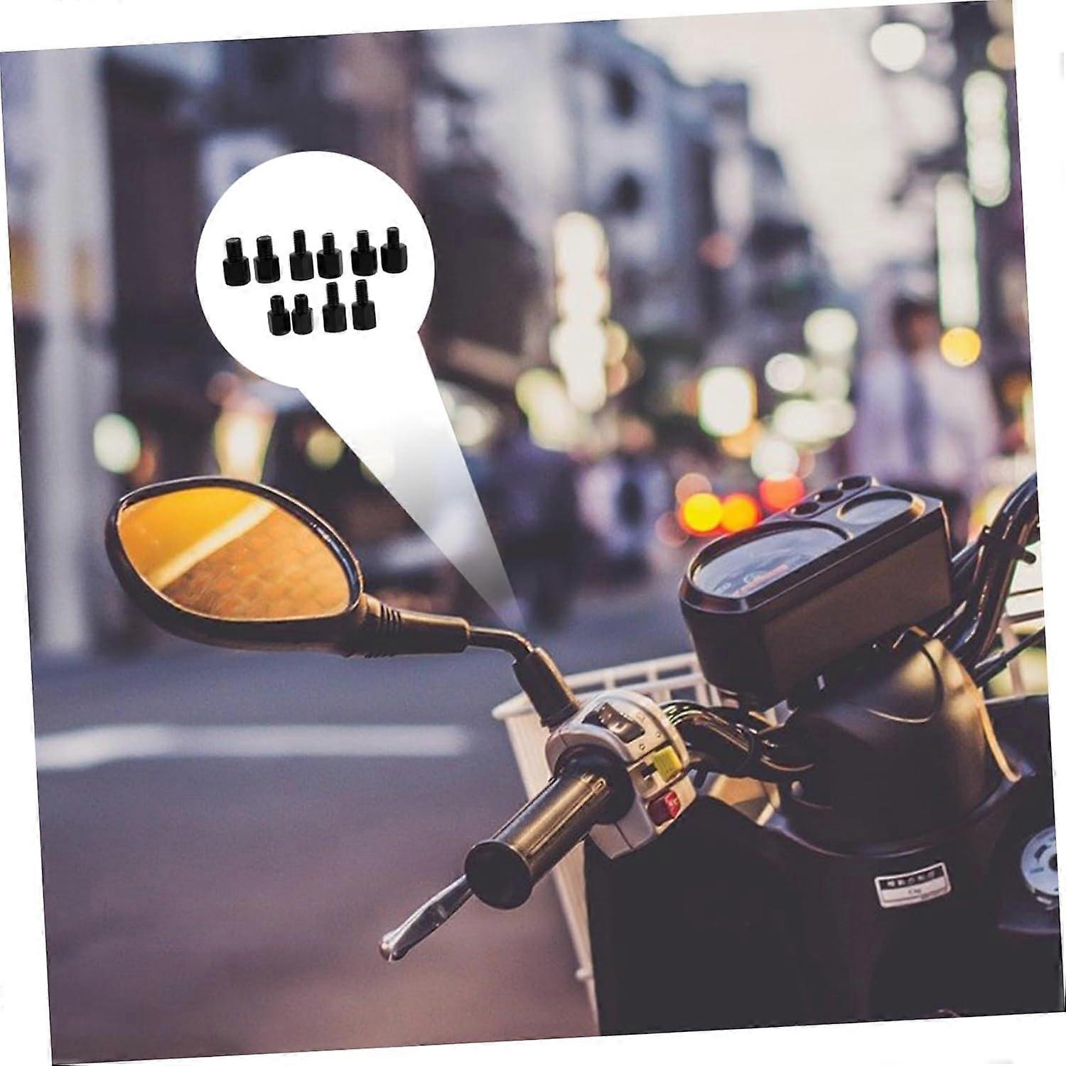 10 Pcs Motorcycle Mirror Extender Riser Kit Expands Viewing Angle Fits Various Mirror Sizes