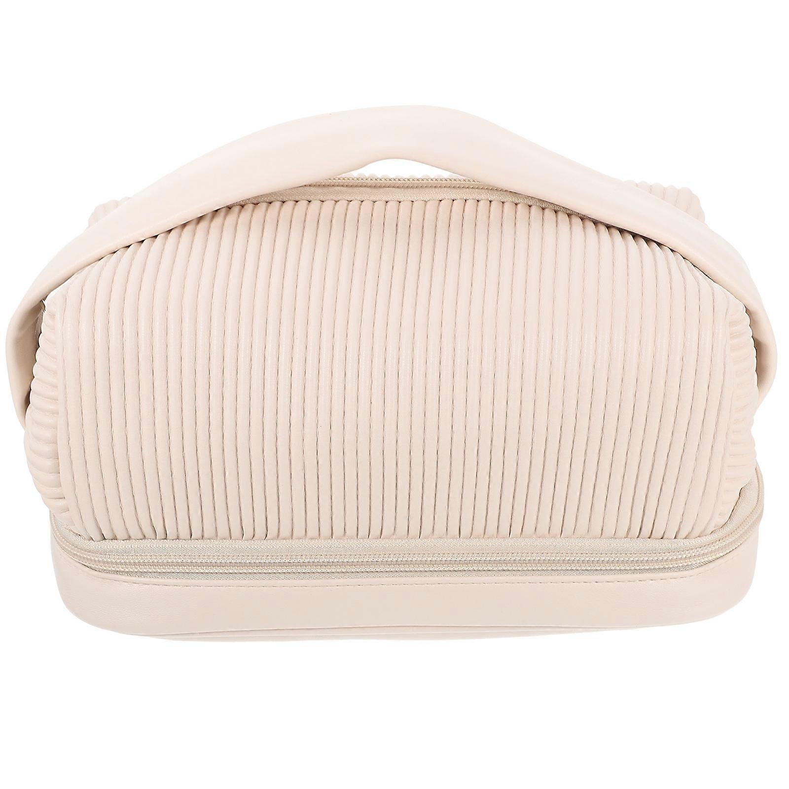 Makeup Tool Storage Bag Travel Holder for Storage 4Pcs Beige Practical Organizer