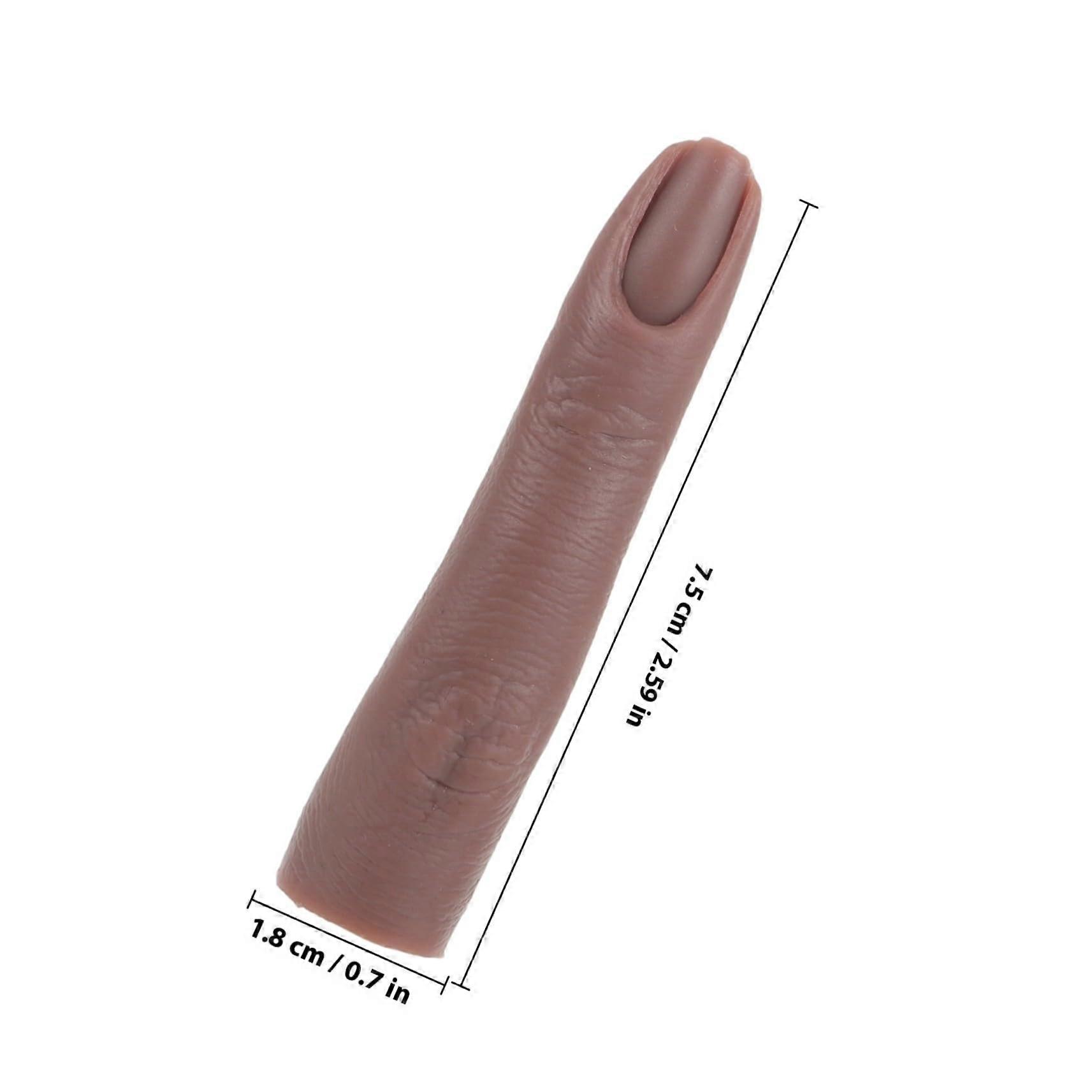 Reusable Silicone Nail Practice Finger with Realistic Texture and Bendable Design for Manicure Training
