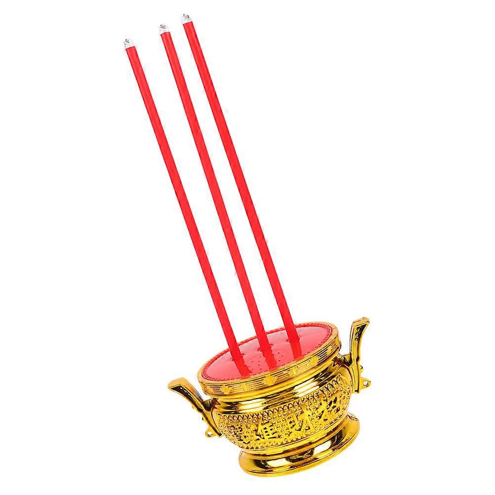 Practical Electronic Incense Burner LED Buddha Censer 2Pcs