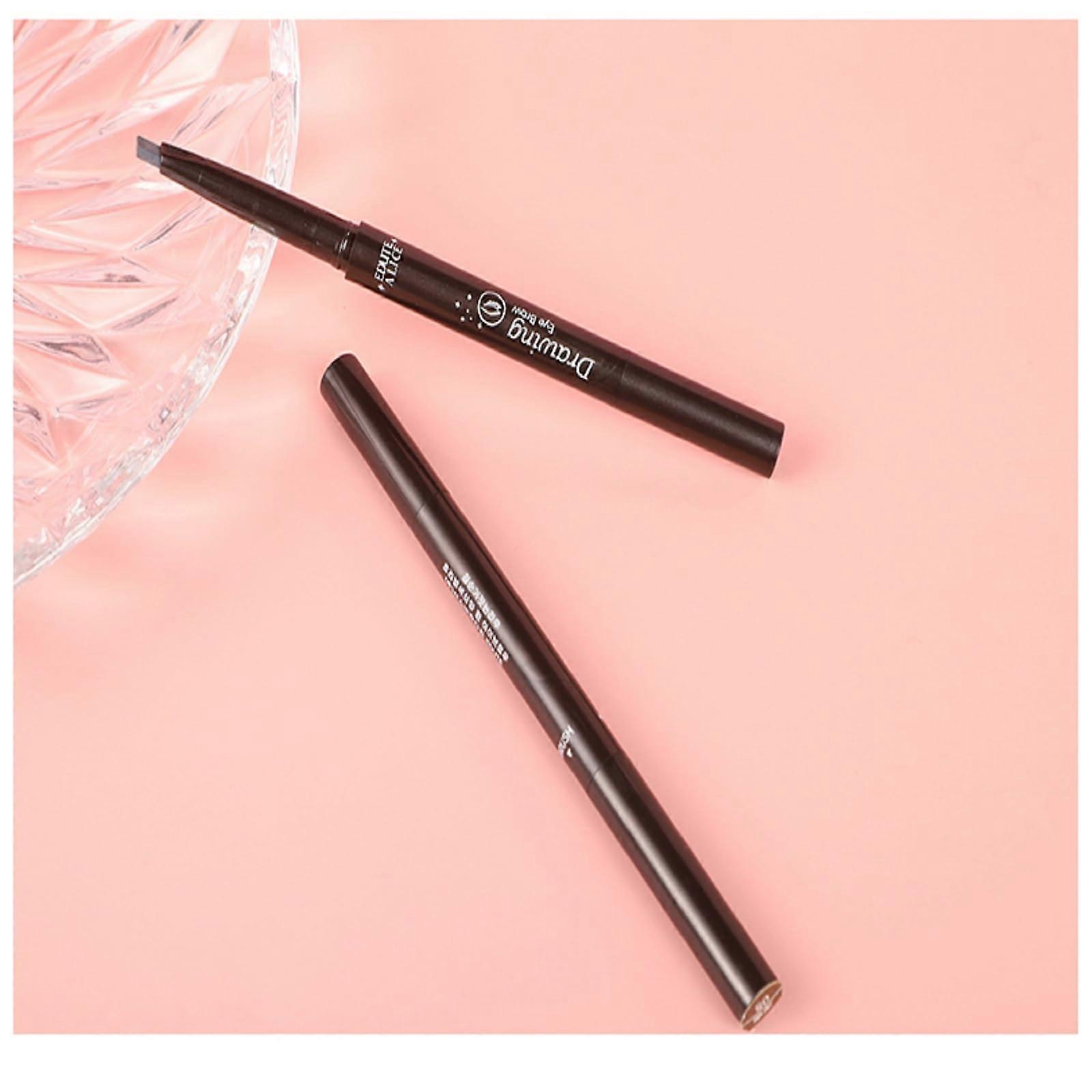 Eyebrow Pencil with Brush, Triangular Tip Brow Definer, Long Lasting Black Brow Makeup