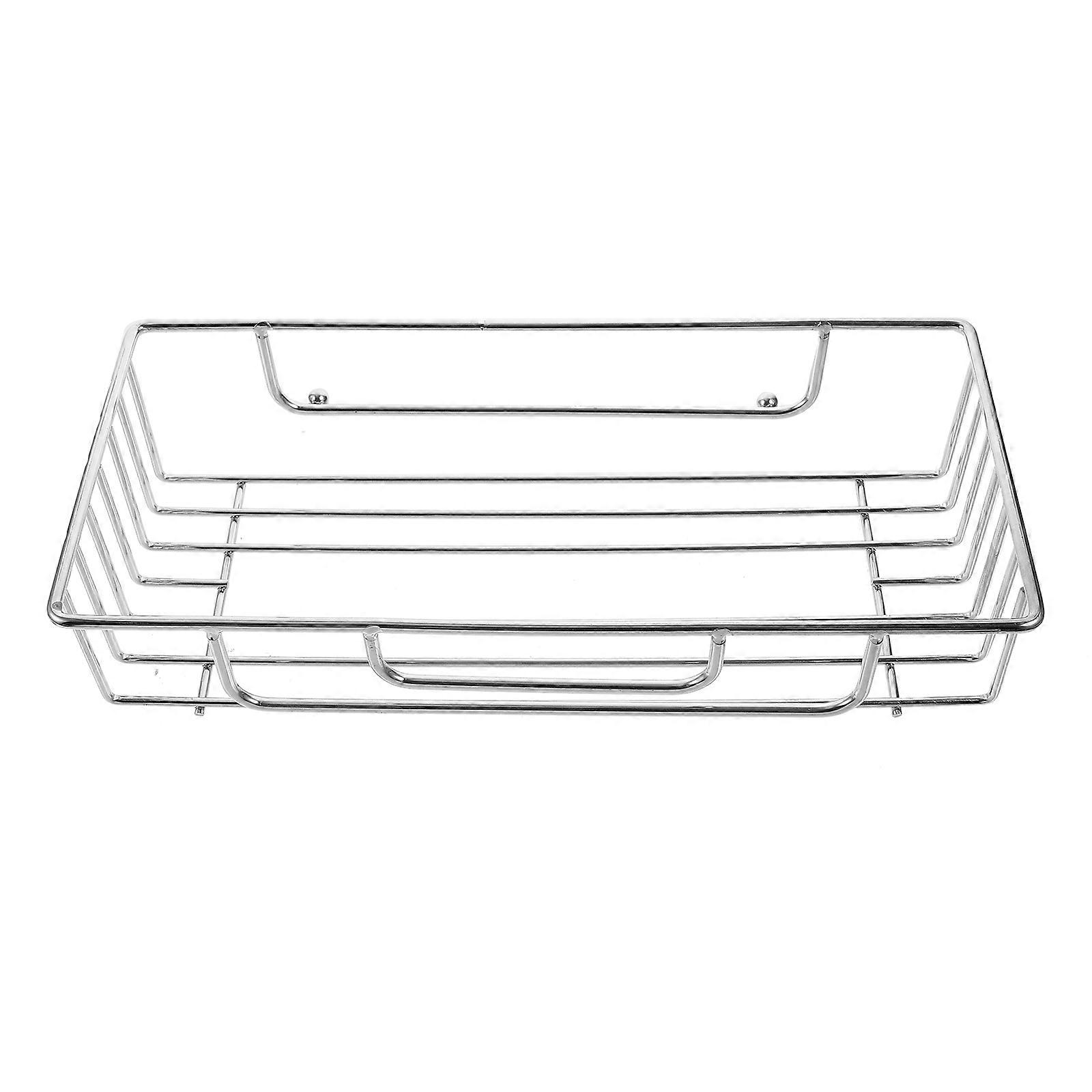 Silver Bathroom Storage Rack Wall Shelf for Shower Organizer Storage