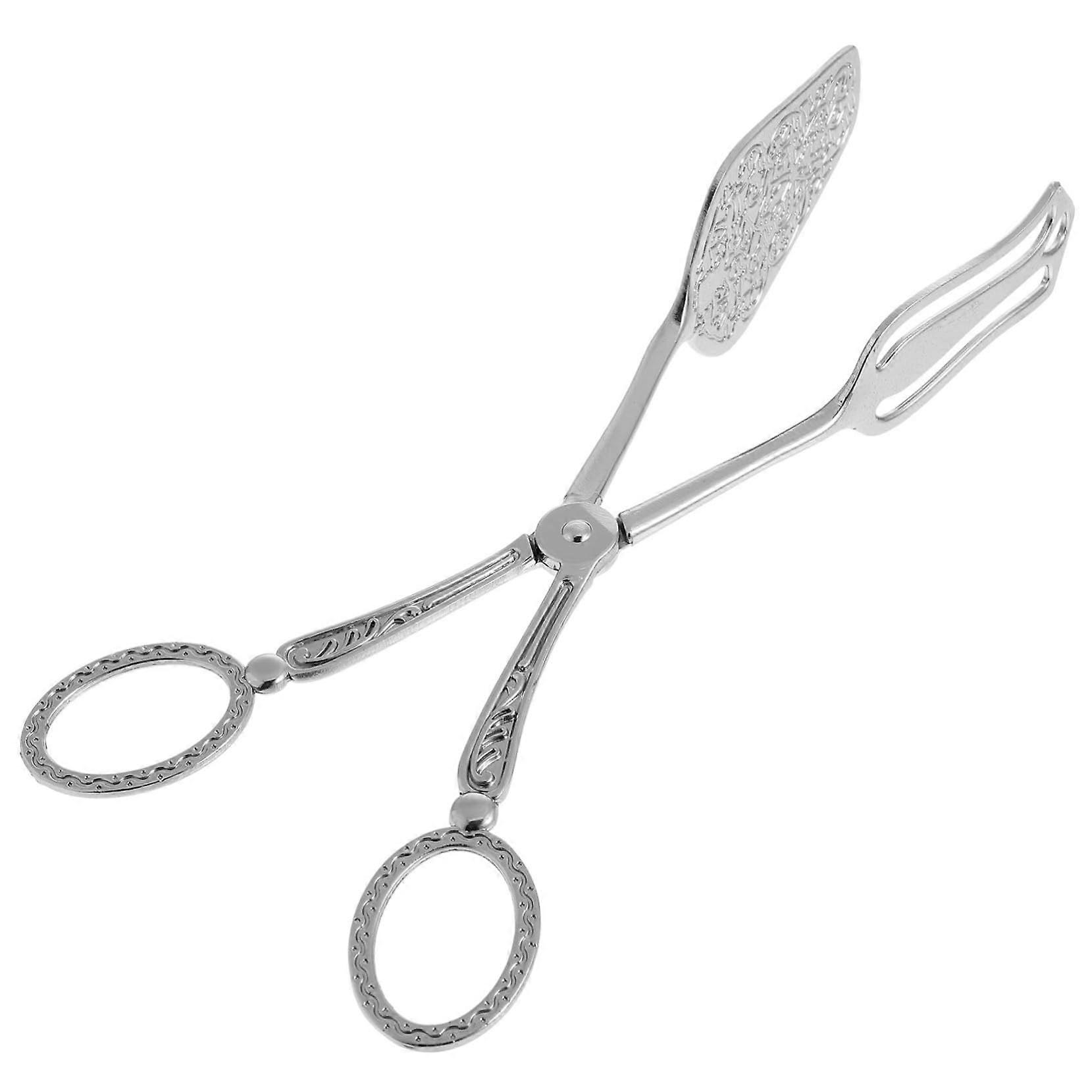 Bread Tongs Zinc Alloy Easy Grip Multipurpose Kitchen Tool for Bread Biscuits Buffets