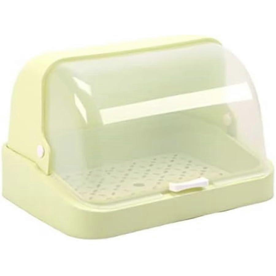 Dish Drying Rack with Dustproof Lid, MultiFunctional Kitchen Organizer for Baby Bottles and Cups