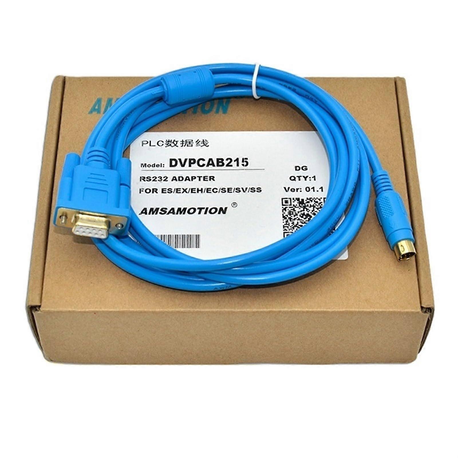 PLC Programming Cable RS232 with GoldPlated Connector for Speed Data Transfer Compatible with Delta DVPCAB215