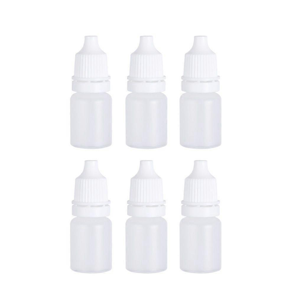 6Pcs 5ml Empty Plastic Squeezable Dropper Bottles Eye Liquid Dropper Dropping Bottles (White)