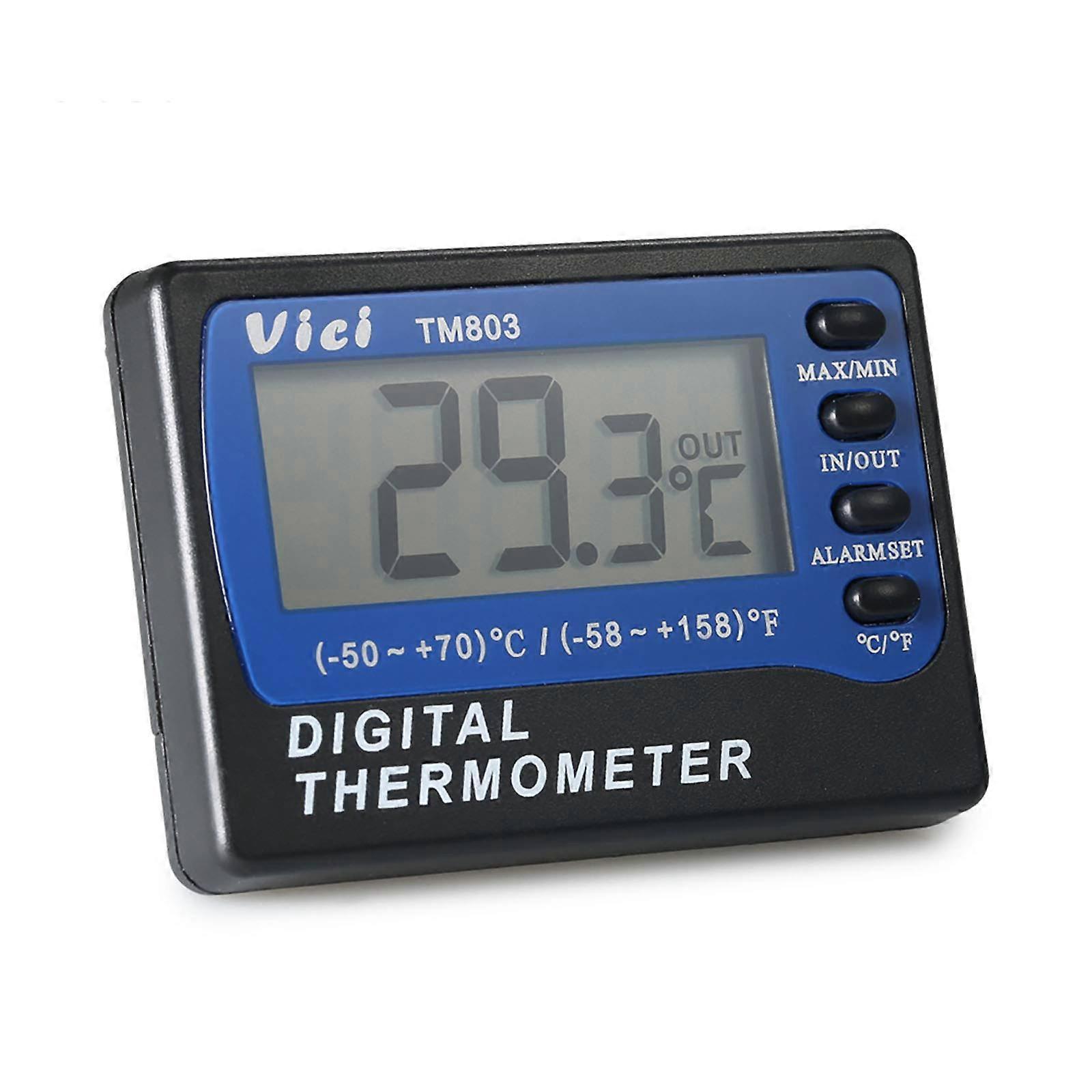 Digital Refrigerator Thermometer with Waterproof Sensor, Max/Min Memory, /Low Alarm for Home and Restaurant