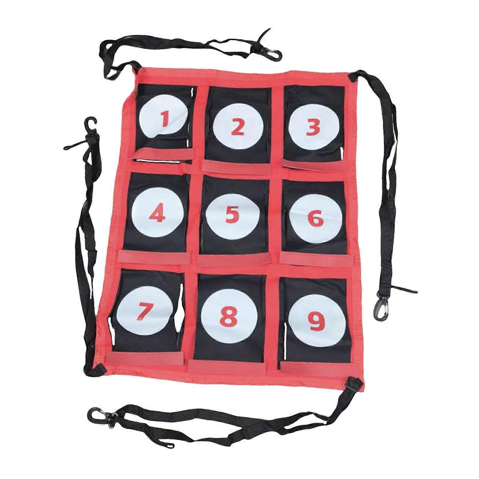 Baseball Pitching Target with Adjustable Strike Zone Net and 9 Numbered Pockets for Softball Training