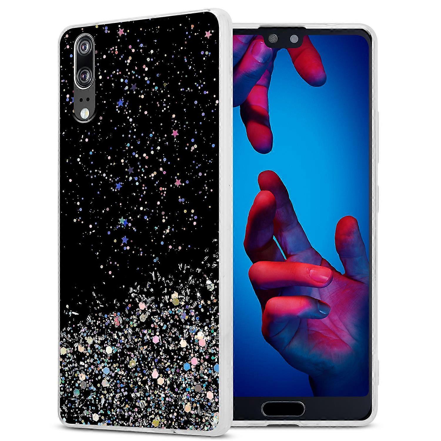 Capa Protetora Huawei P20 TPU - Transparente com Glitter
