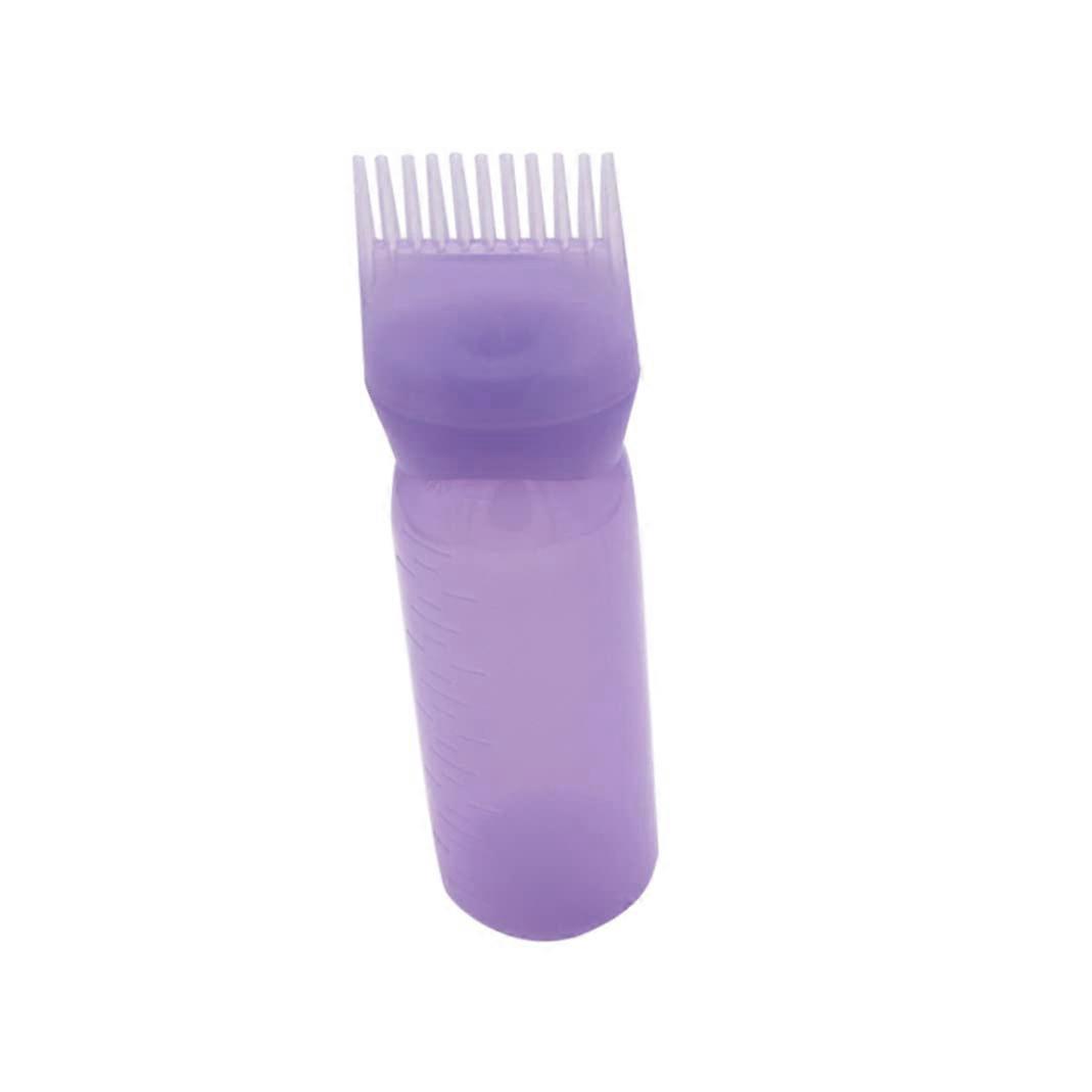 Hair Dye Applicator Bottle with Comb for Mess Root Touch Up, 120ml Reusable Purple