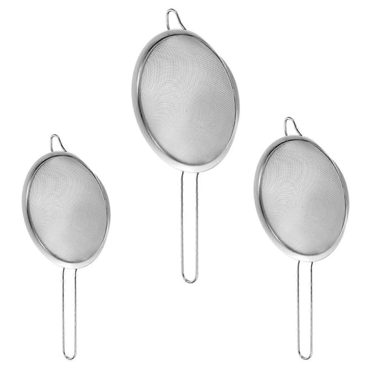 Stainless Steel Strainer Spoon Set for Hot Pot and Tea, 3pcs MultiPurpose Kitchen Colanders