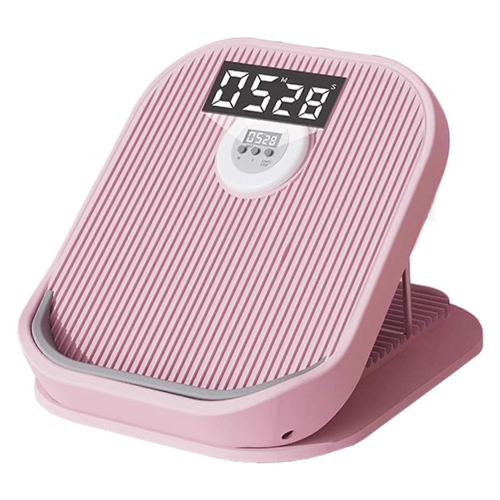 Electric Ankle Stretch Board 16Level Adjustable Incline with Timer and AntiSlip Base Pink
