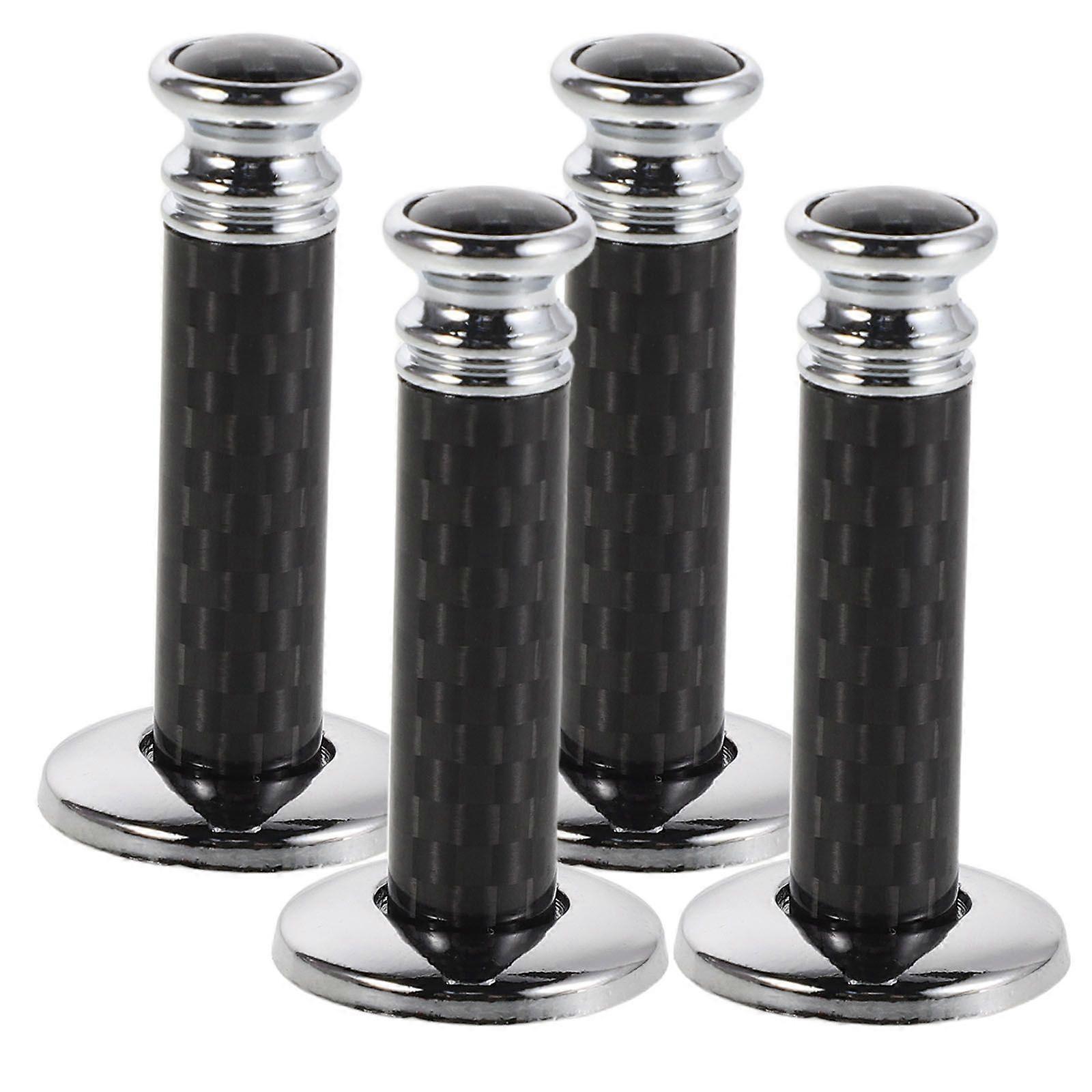 4 Sets Car Door Lock Knobs - Vehicle Automotive Door Lock Pull Pin - Checked Universal Car Interior Knobs Locking Pin Truck Accessories For Modificati