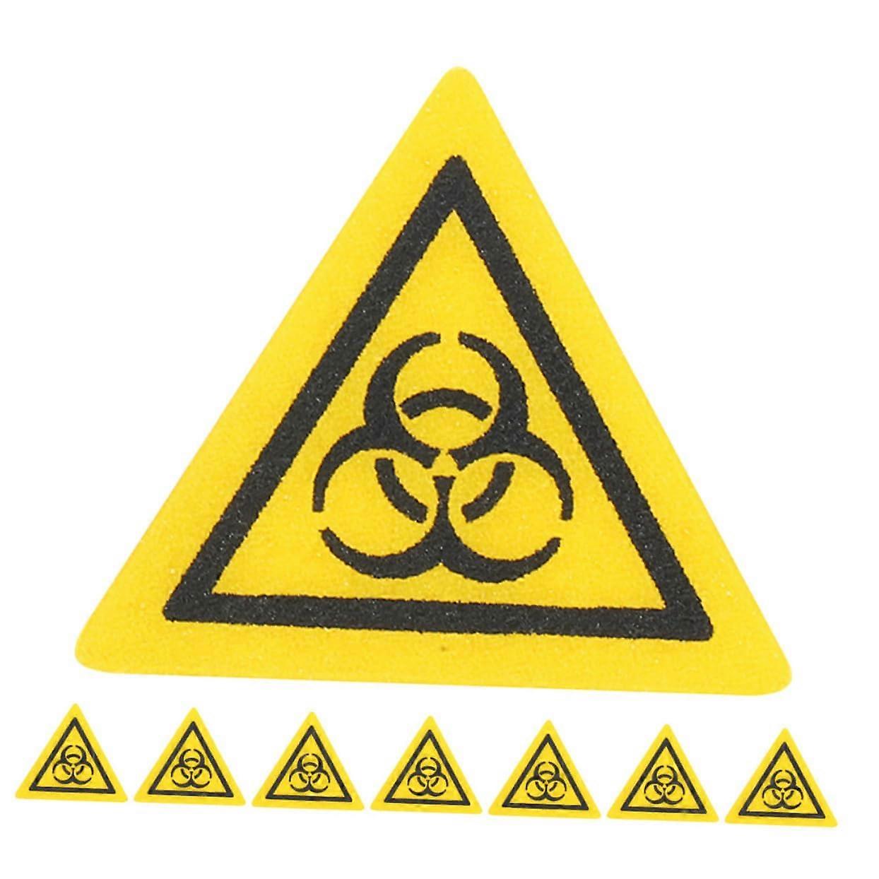 8pcs SelfAdhesive Safety Warning Stickers for Workplace with Durable PC Construction