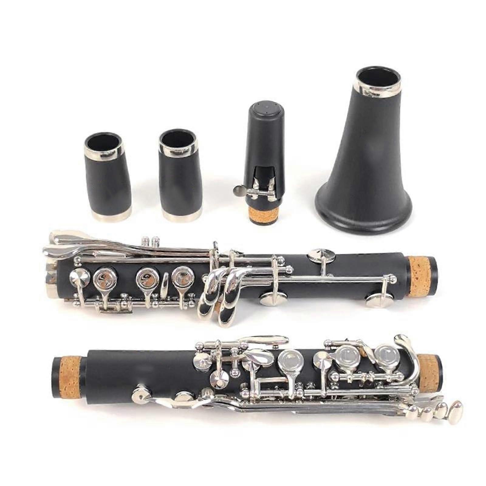 Professional Bb Clarinet 17 Keys Bakelite with Coppernickel Keys, Warm Tone and Consistent Tuning