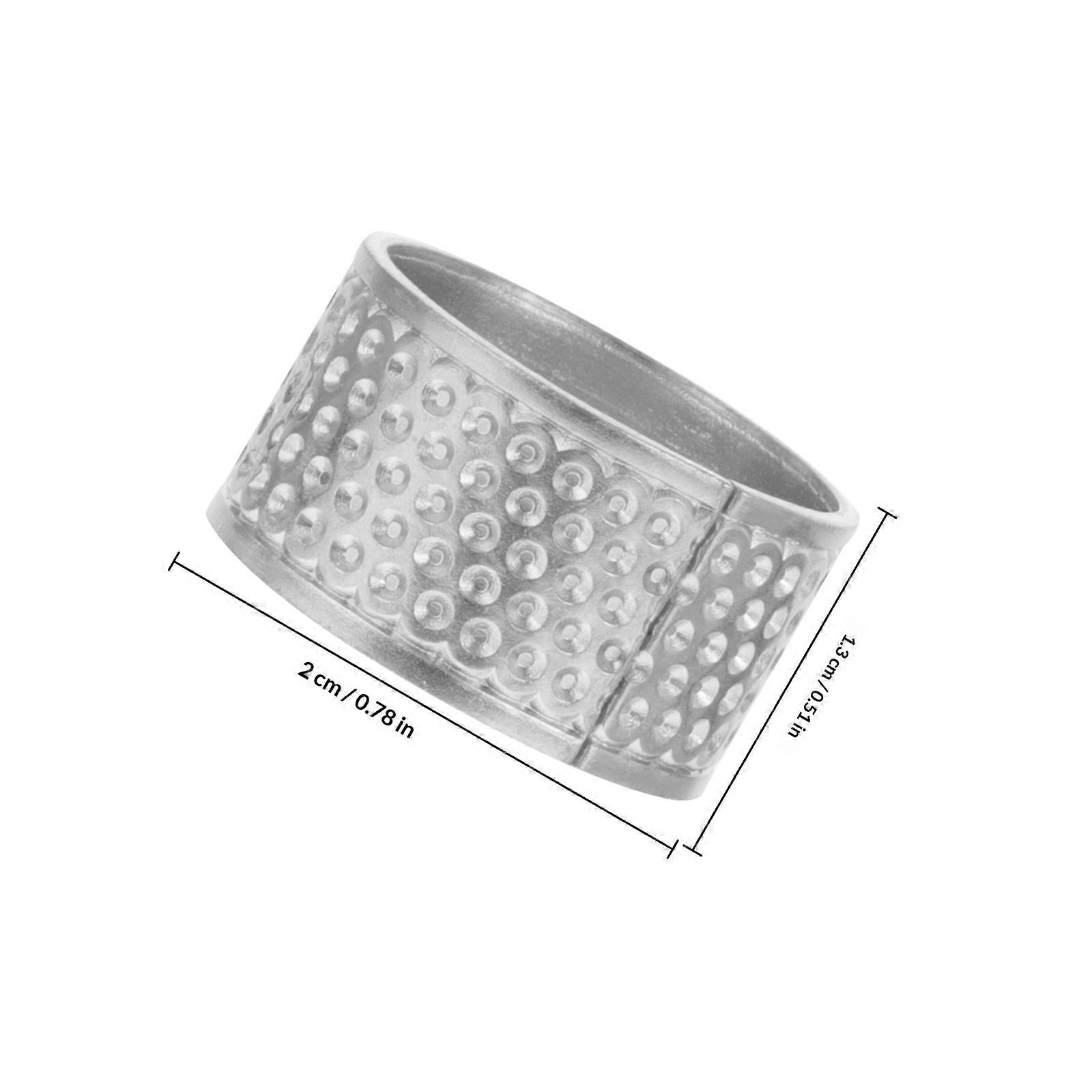 Adjustable Sewing Thimbles for Finger Protection 15Pcs Silver Set