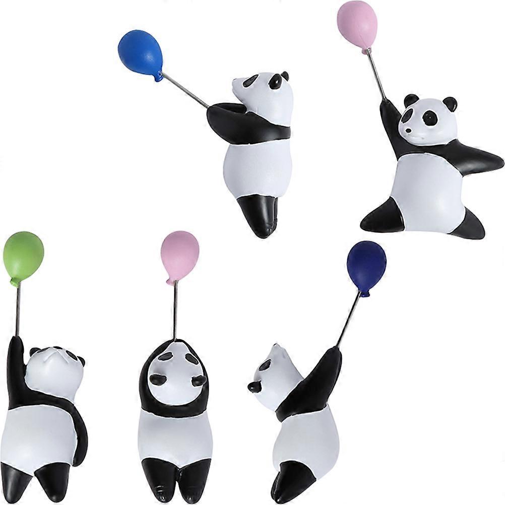 Resin Panda Fridge Magnet Refrigerator Stickers for Home Use 5Pcs