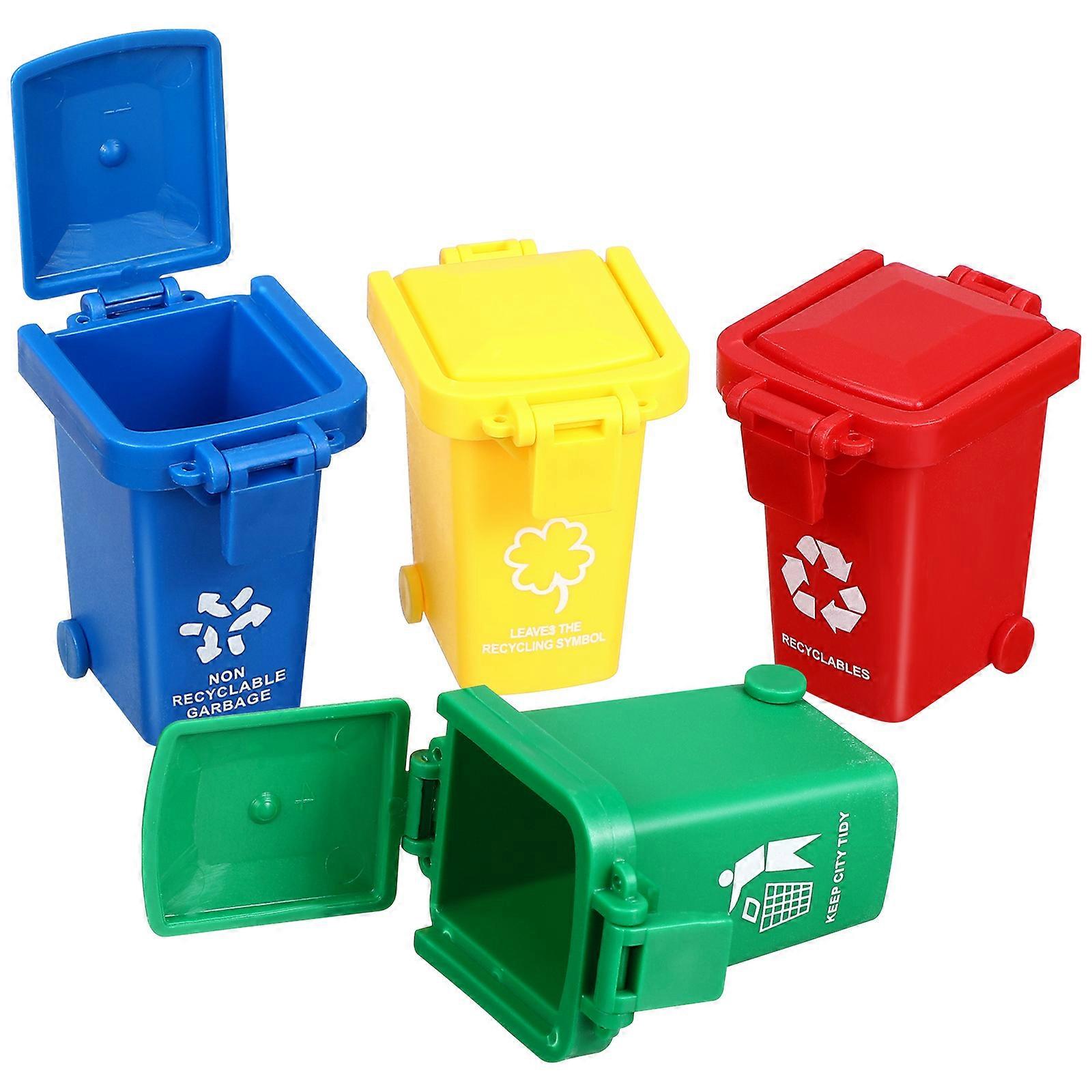 Garbage Sorting Game Toy for Children 12Pcs Mini Trash Can Set