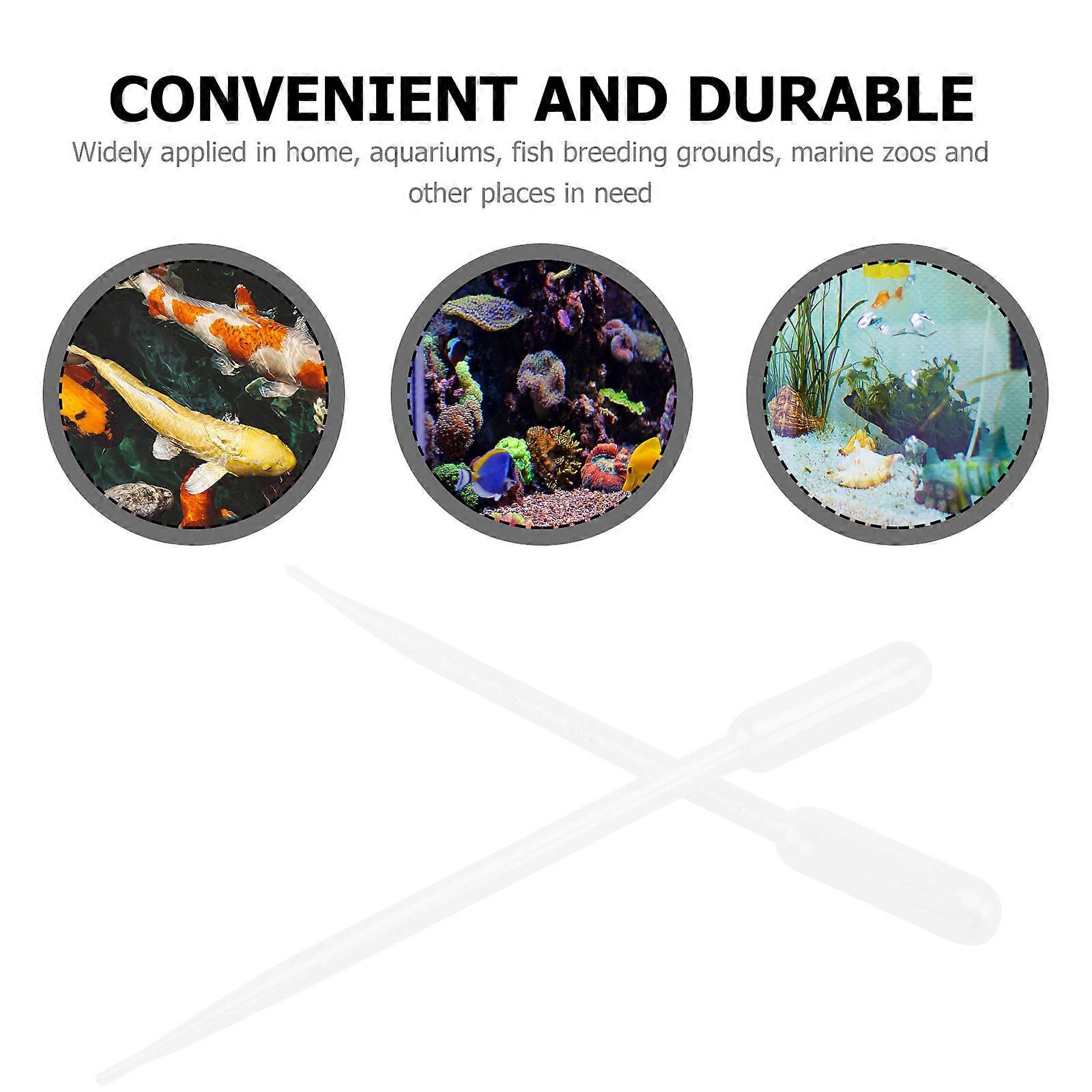 Fish Feeding Tools Plastic Dropper Pipettes for Feeding 100Pcs 4Ml Transparent