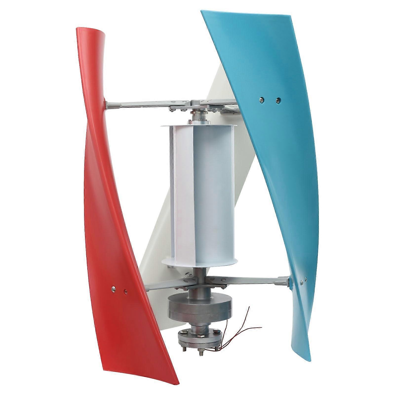 24V 100W Vertical Axis Wind Turbine for Home Use, Low Wind Power Generation with Controller