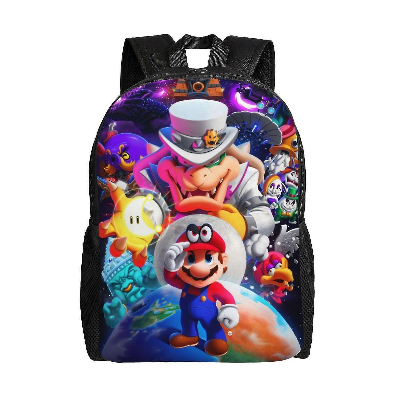 Mario Kids Backpack School Bags Book Bags Travel Bag For Boys Girls Teenager X1233